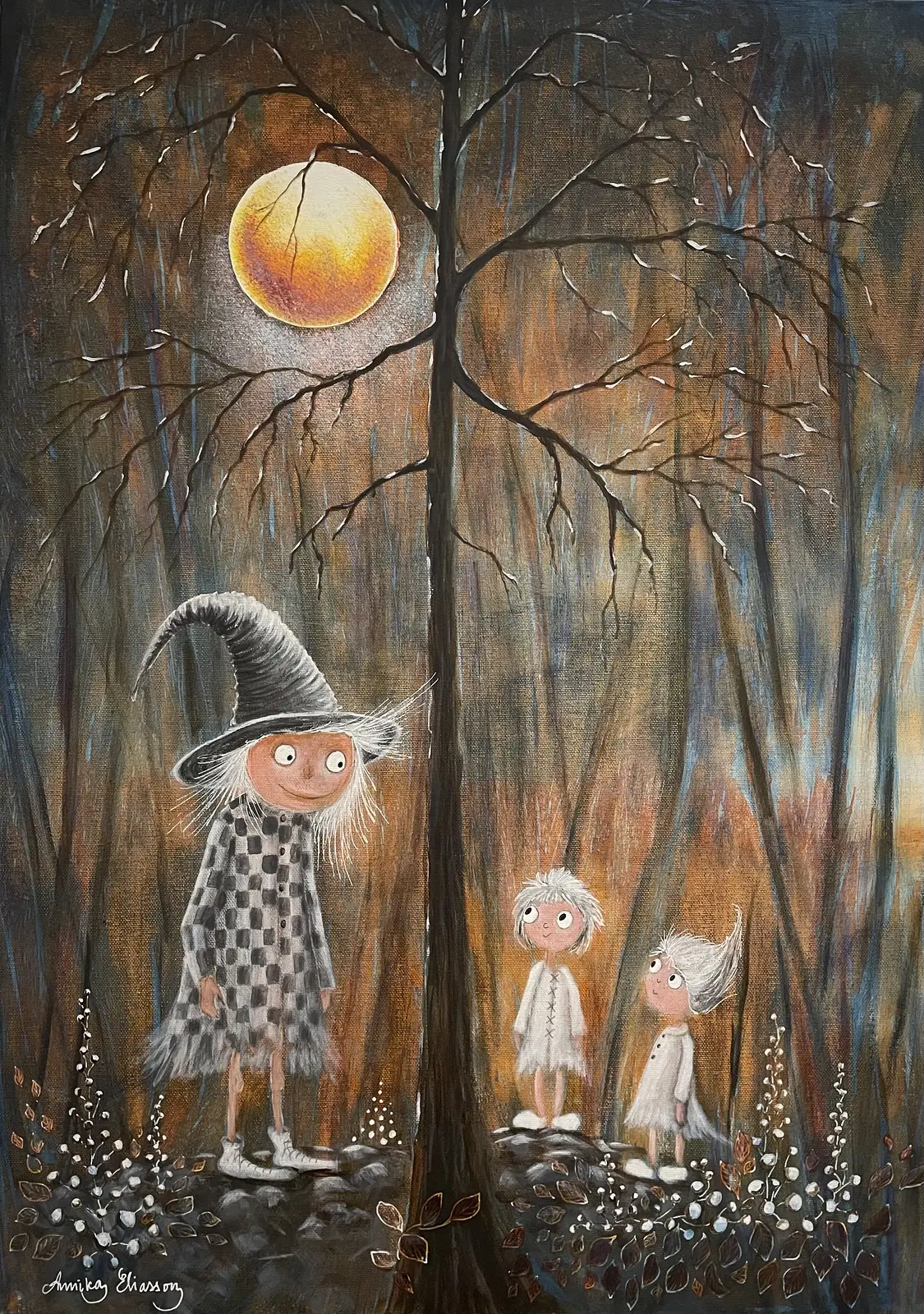 Akrylmålning Skymningslandet av Annika Eliasson