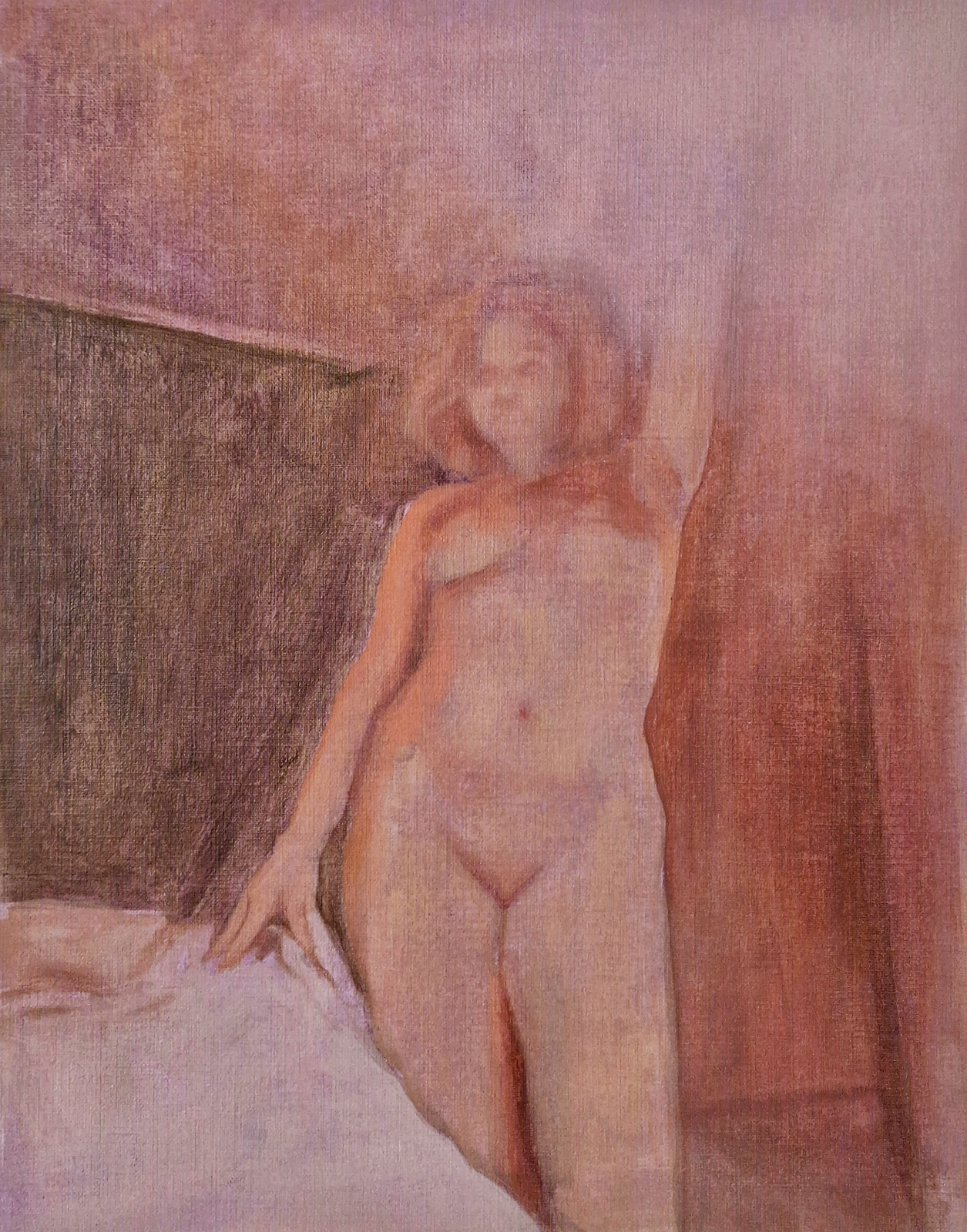 Oljemålning Evening haze av Sara Pålsson