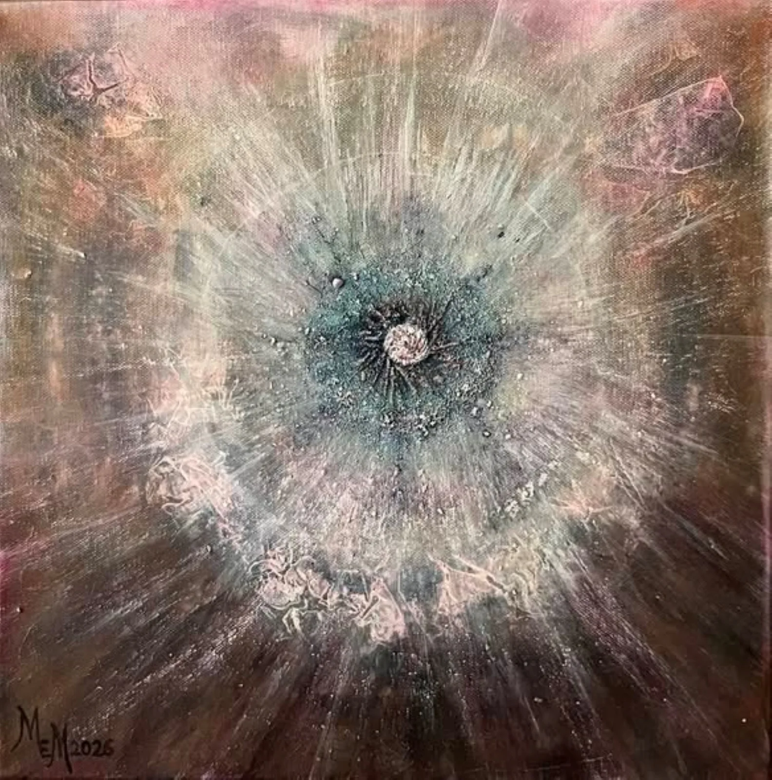 Akrylmålning I see you av Marilyn Miller