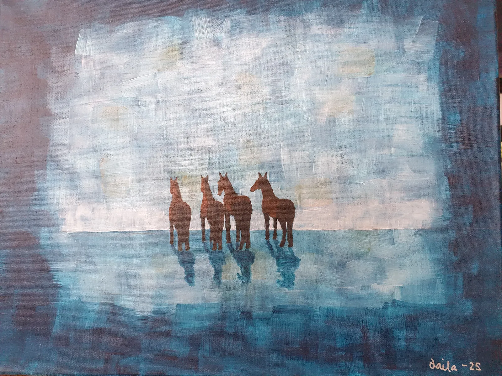 Akrylmålning Utsikt av Laila Malmborn