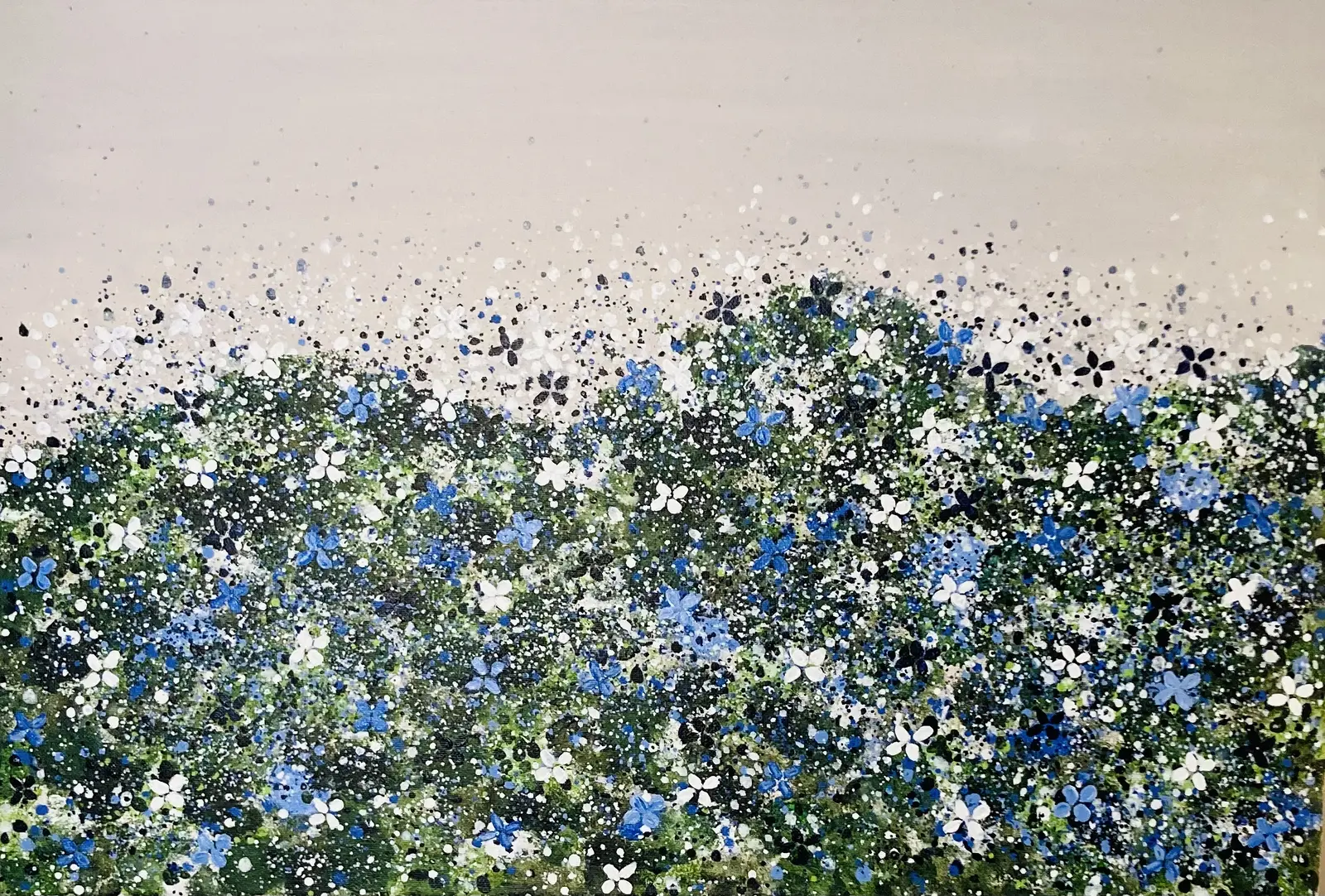 Akrylmålning Blå klöver av Elle F