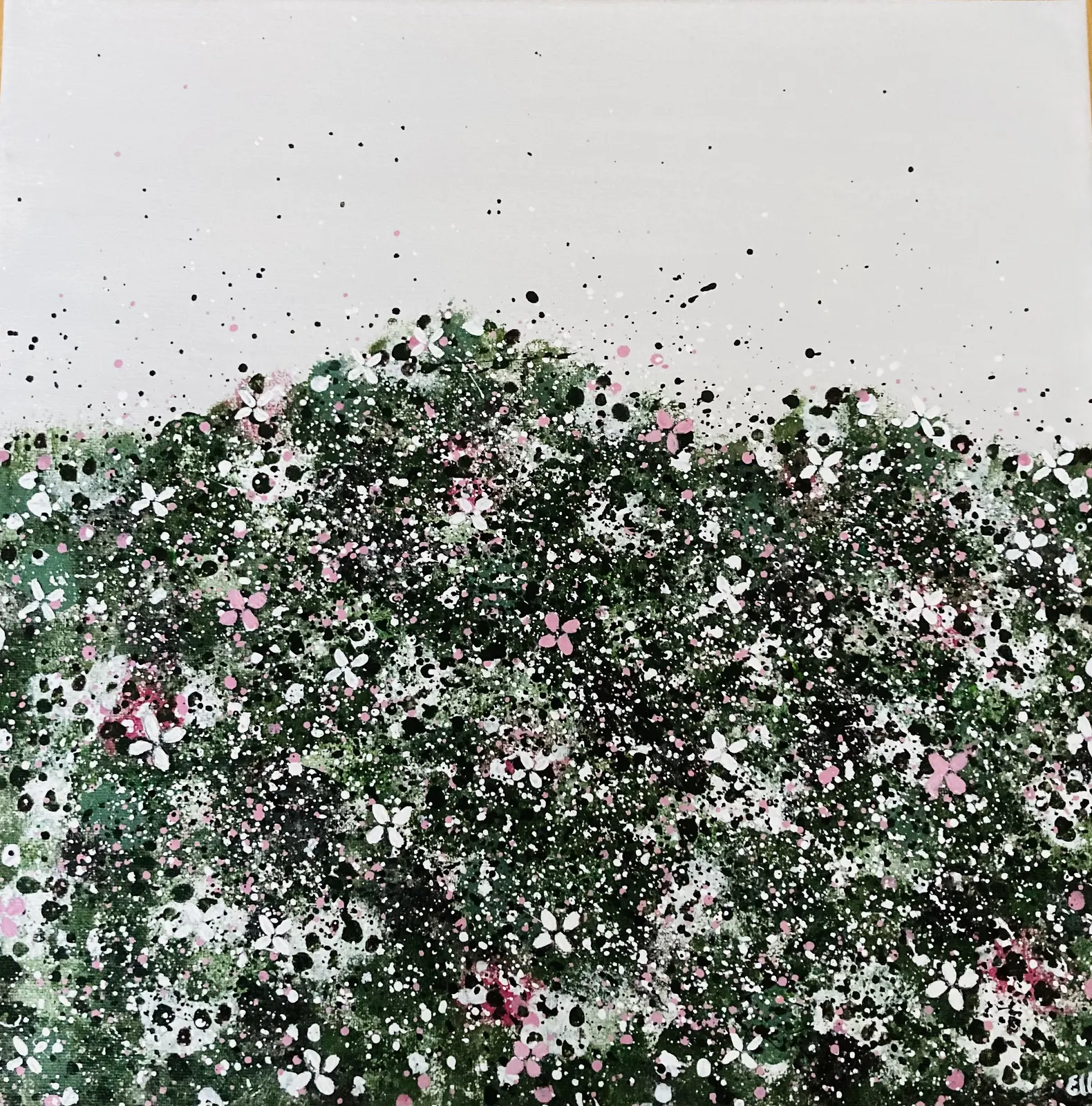 Akrylmålning Vårviskning av Elle F