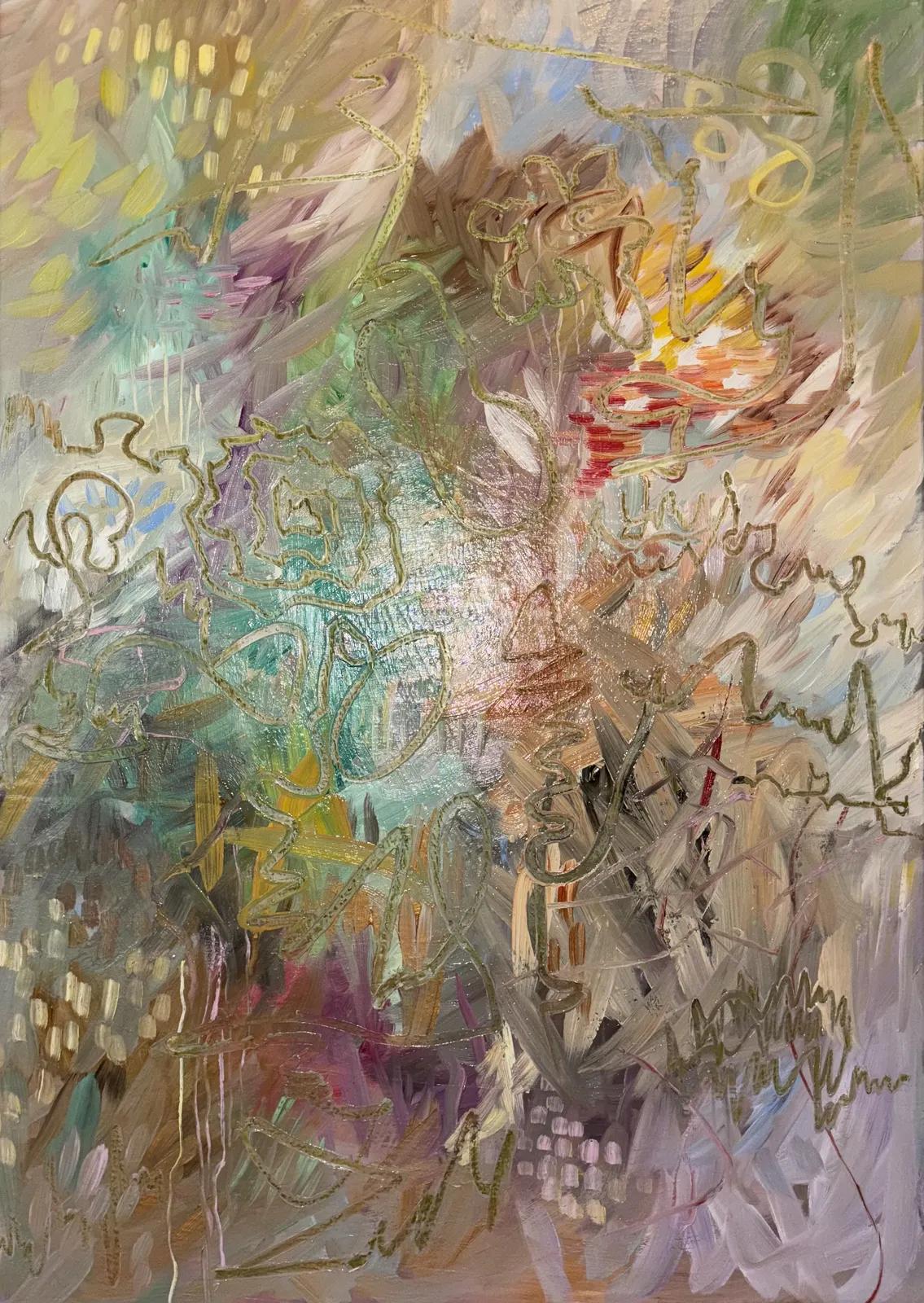 Oljemålning Som en början av MALIN Ridderfors