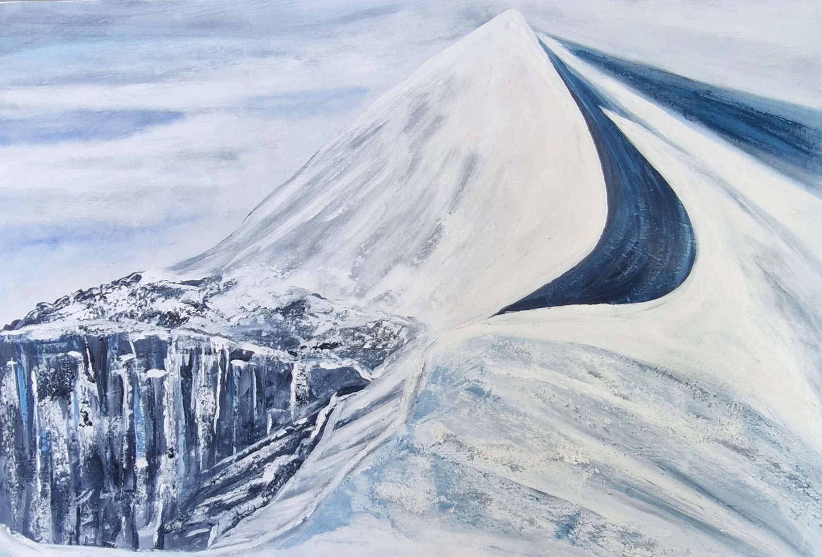 Akrylmålning Sydtoppen av Lena Sikku