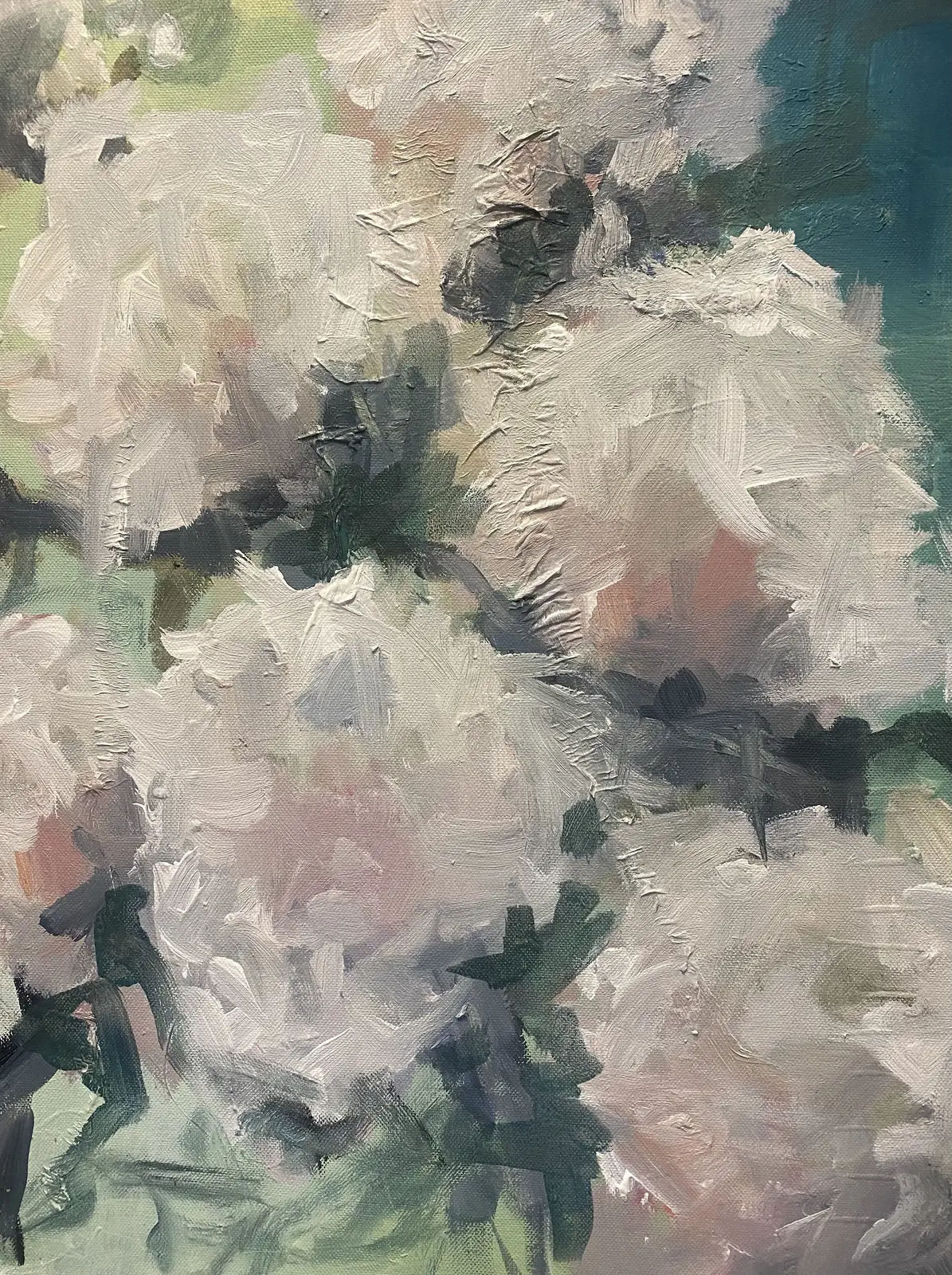 Akrylmålning Stillhet i blom av Anna-Karin Bergius