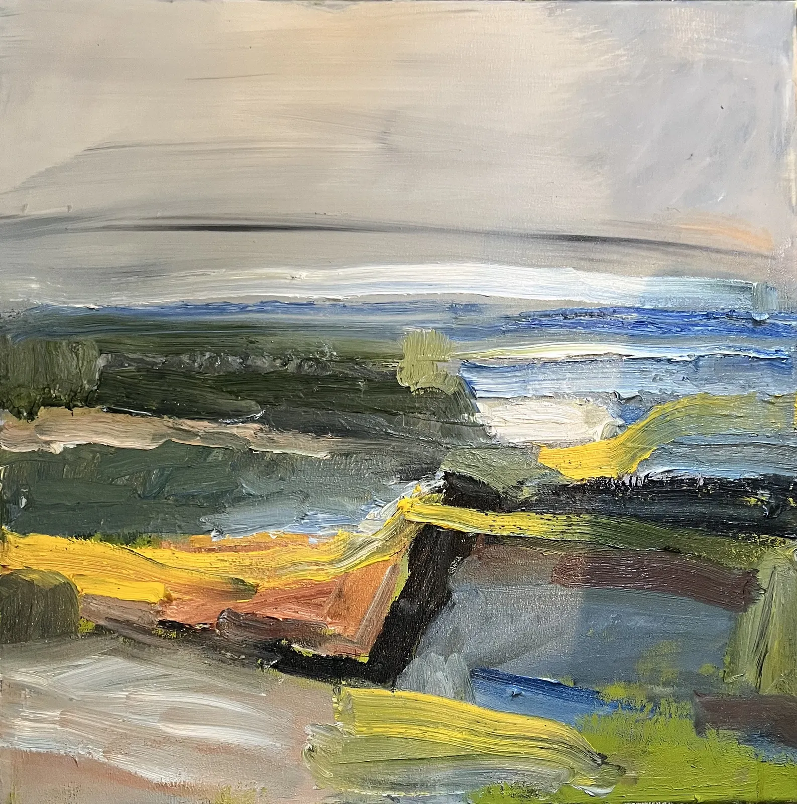 Oljemålning Kustlandskap av Urban Hedin