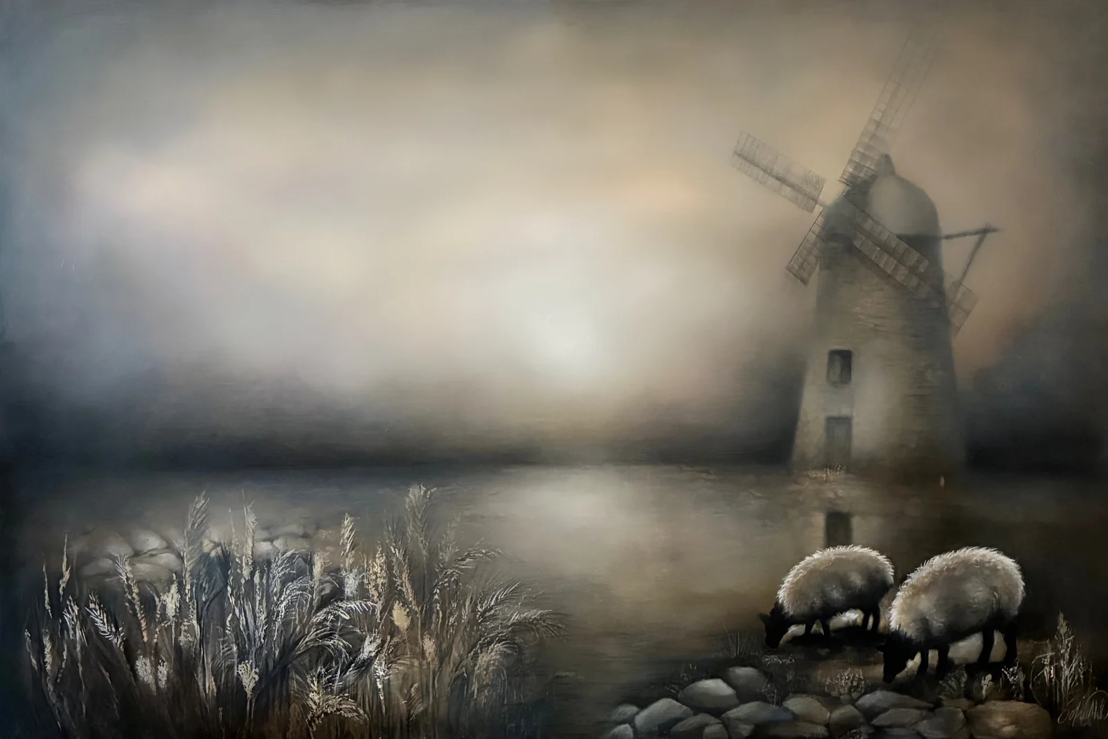 Akrylmålning Island Breeze av Sofia Åhlin