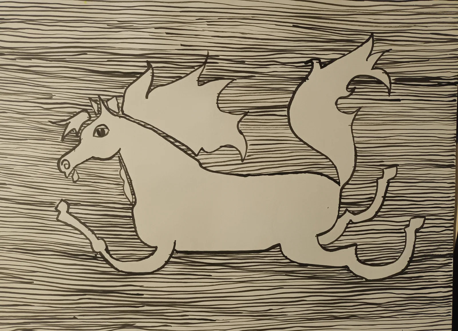 Linjär häst av Jenny Hedlund