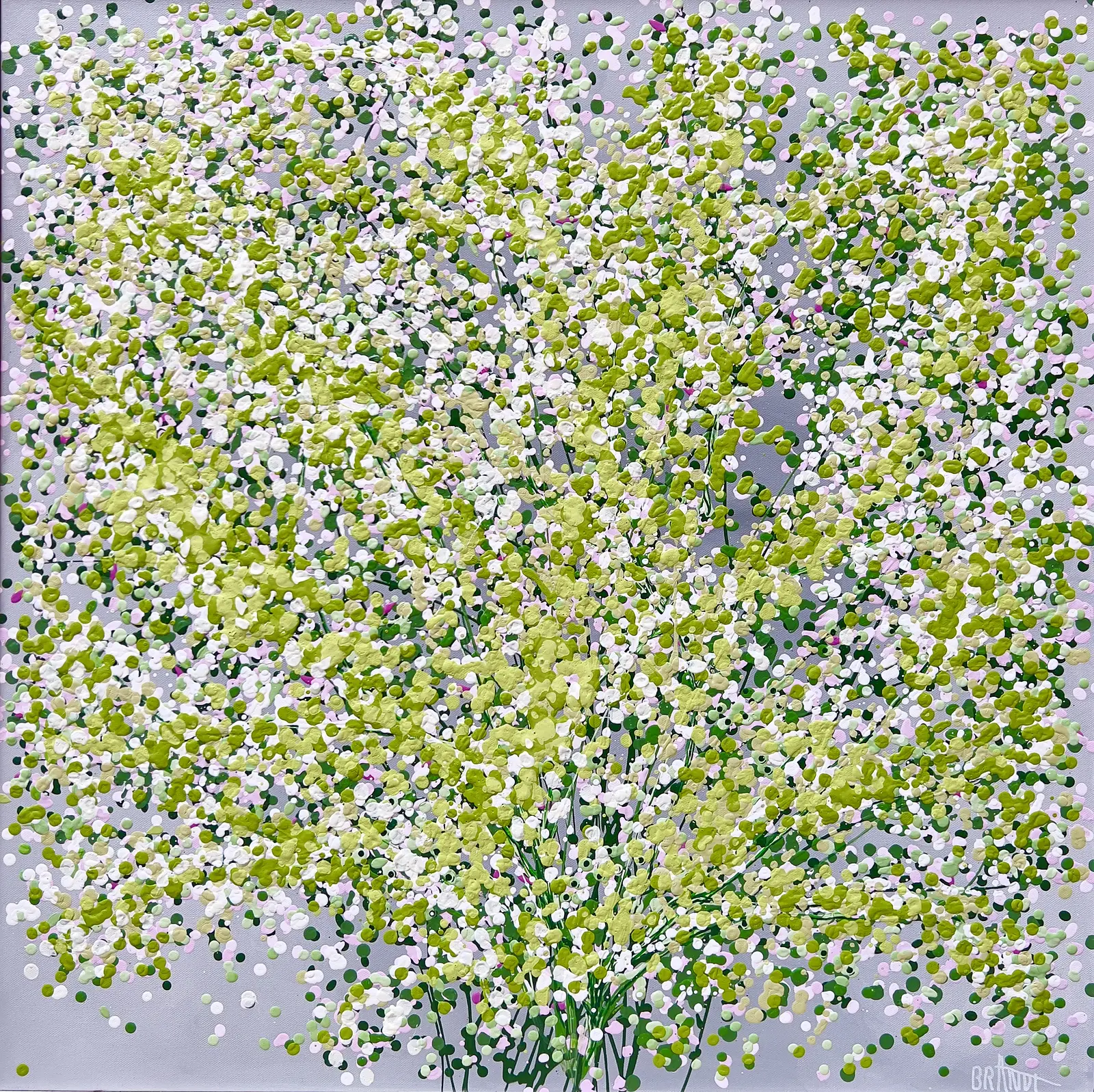 Akrylmålning Apple Blossom Canopy av Anna Artistockholm Brandt