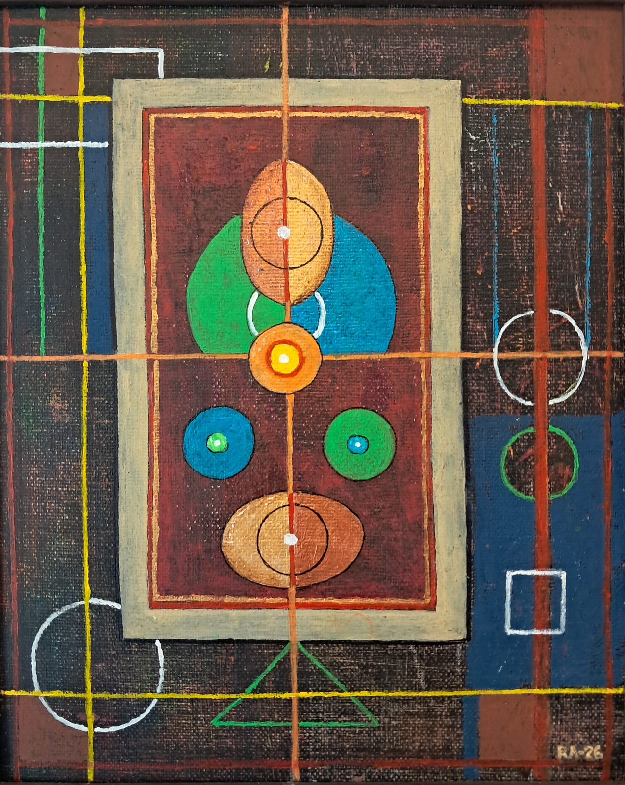 Akrylmålning Absur-dum , Nr.1 av Roland Adolfsson