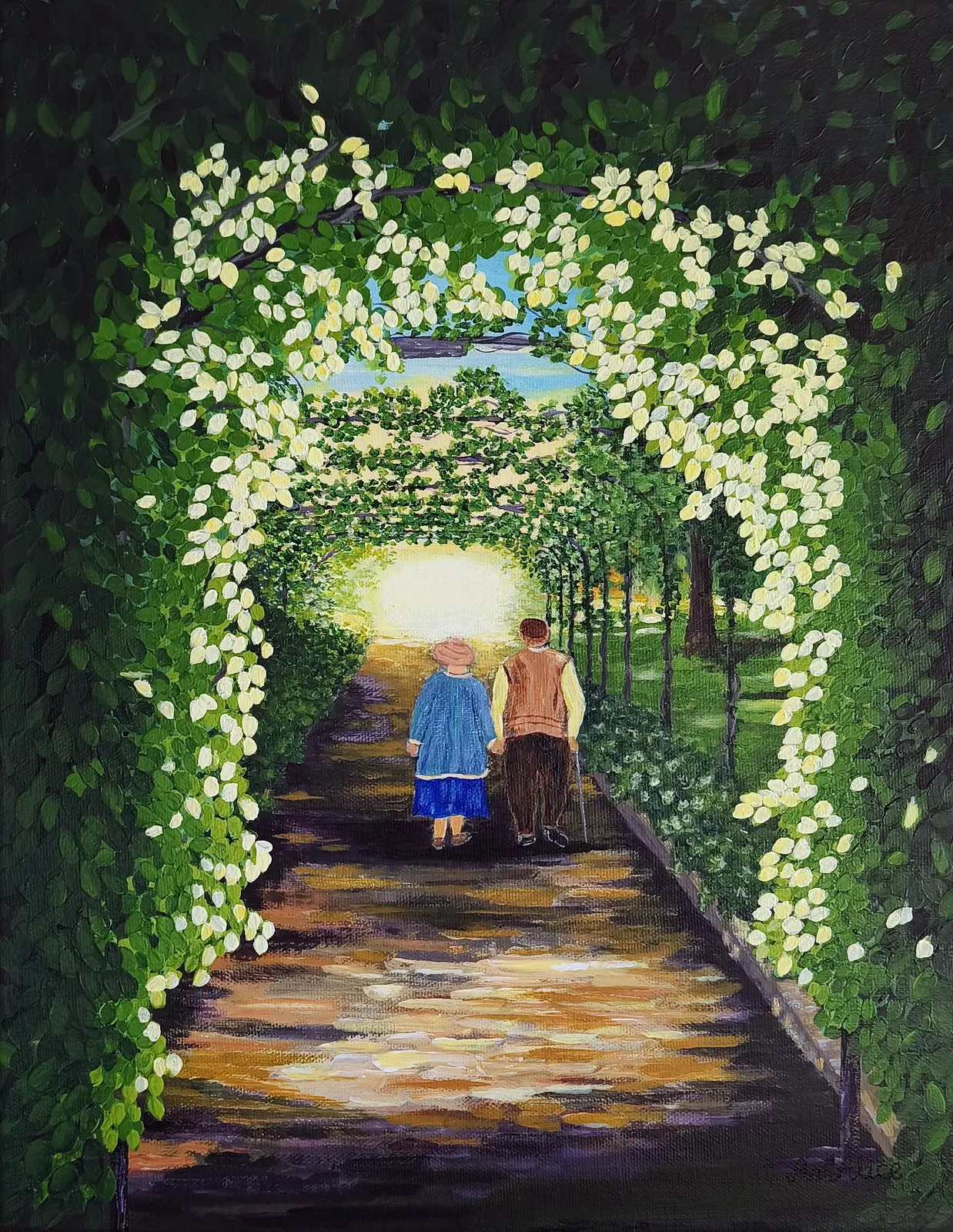 Akrylmålning Malmö, Ljusets Gång av Alicja Placinska Tapia