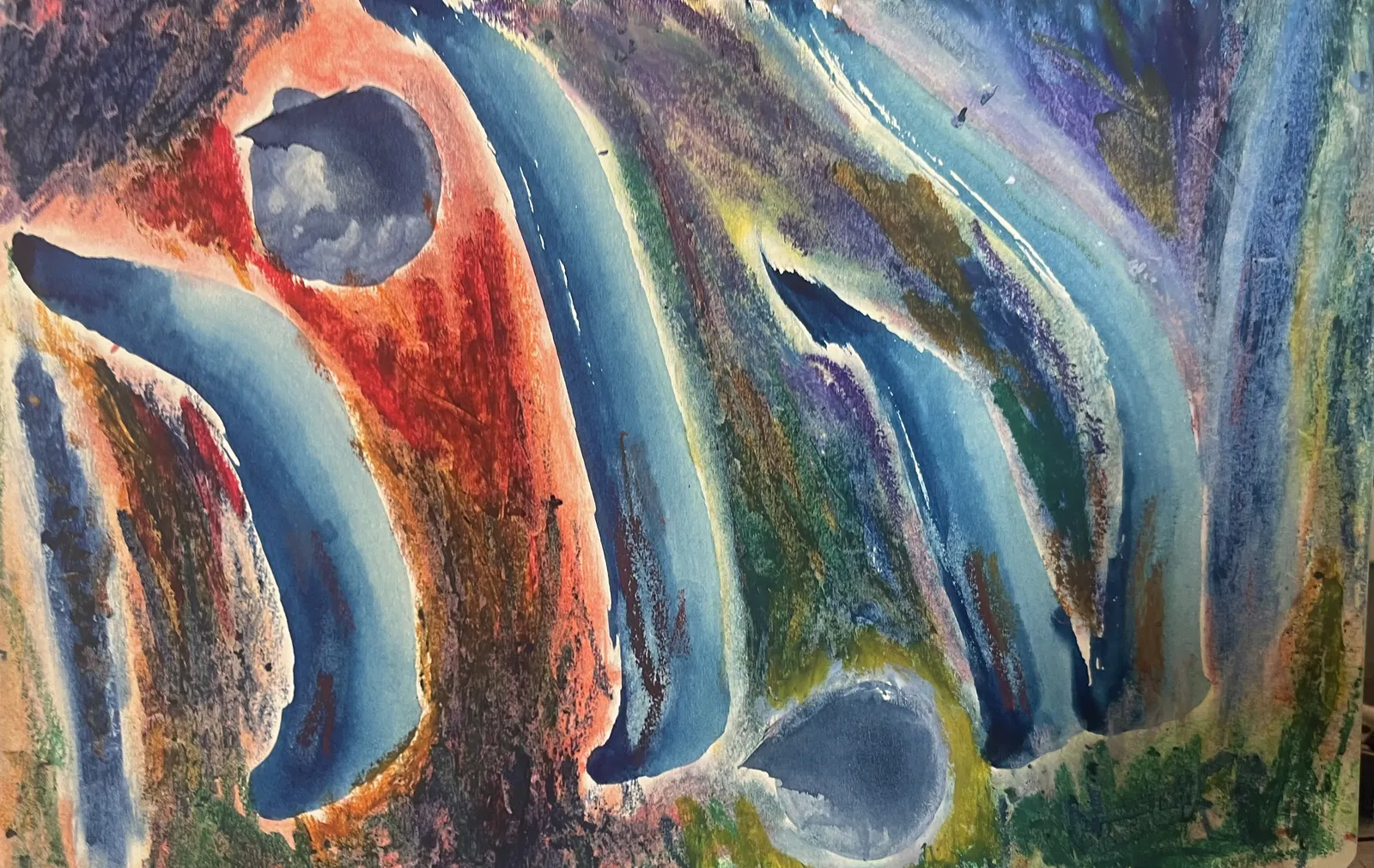 Akvarell Skogstramp av Ylva Julén