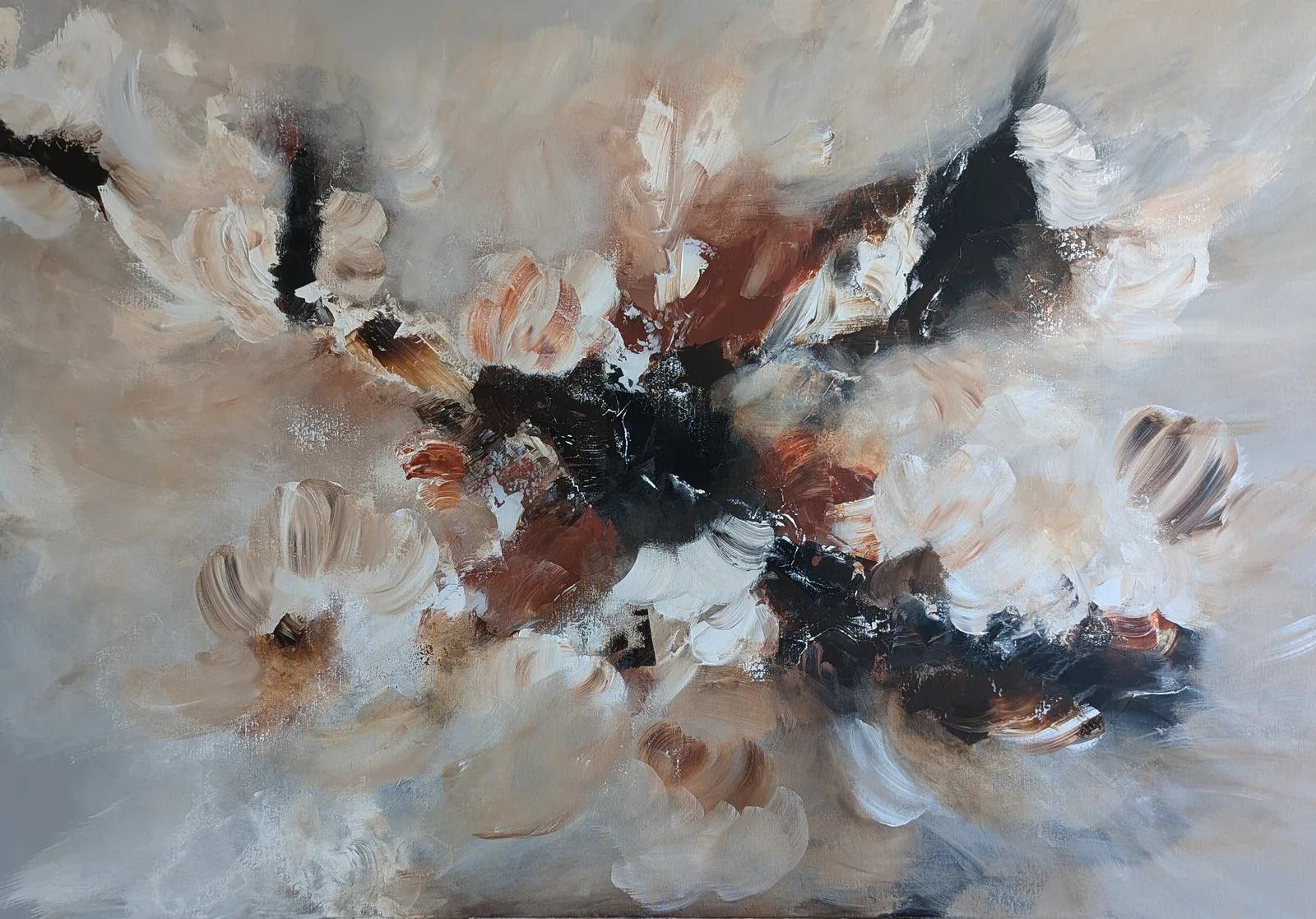 Akrylmålning Silent Wings av Susanne Grahn