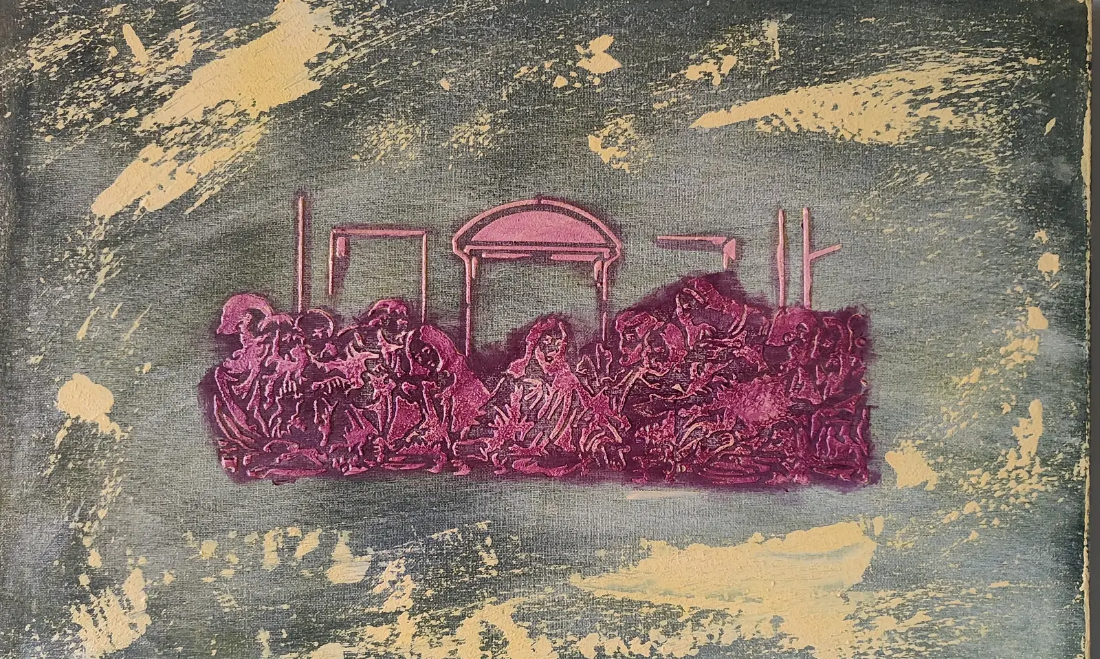 Akrylmålning Last supper av Biljana Teletina