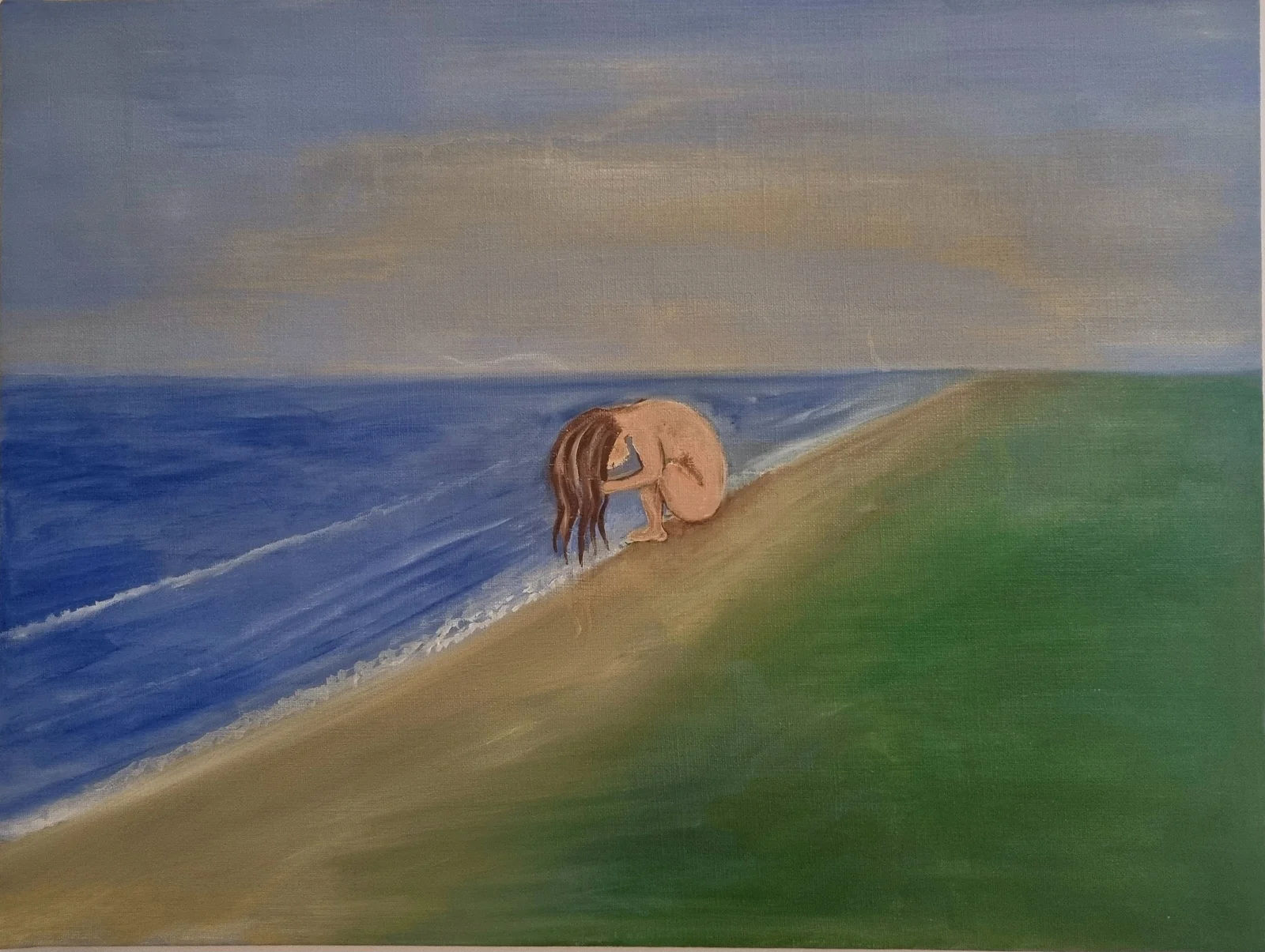 Oljemålning Strand av Mårten Nilsson