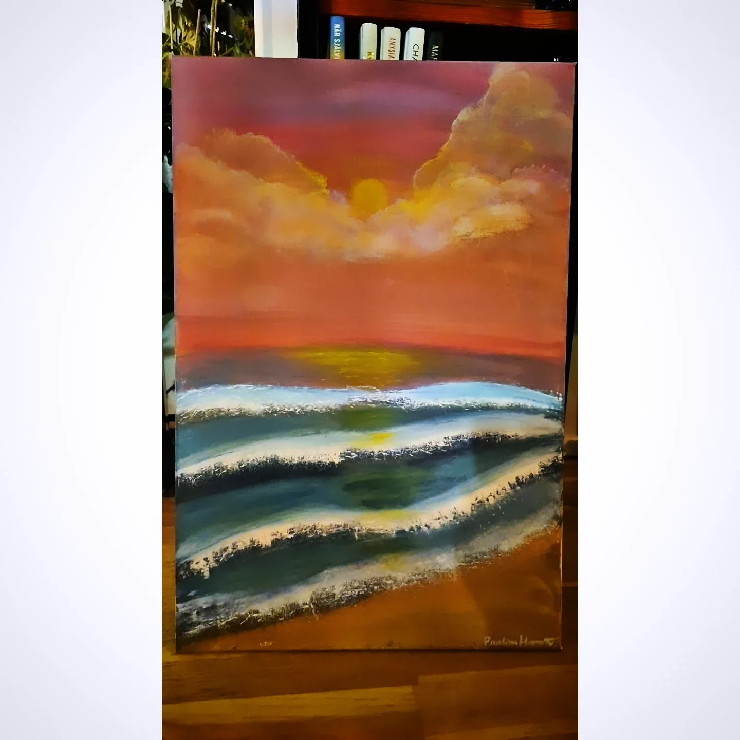 Akrylmålning Waves av Paulina Hamrin