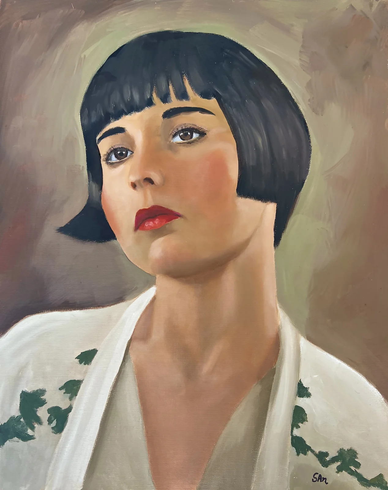 Oljemålning Vintage Film Actress av Sonny Andersson