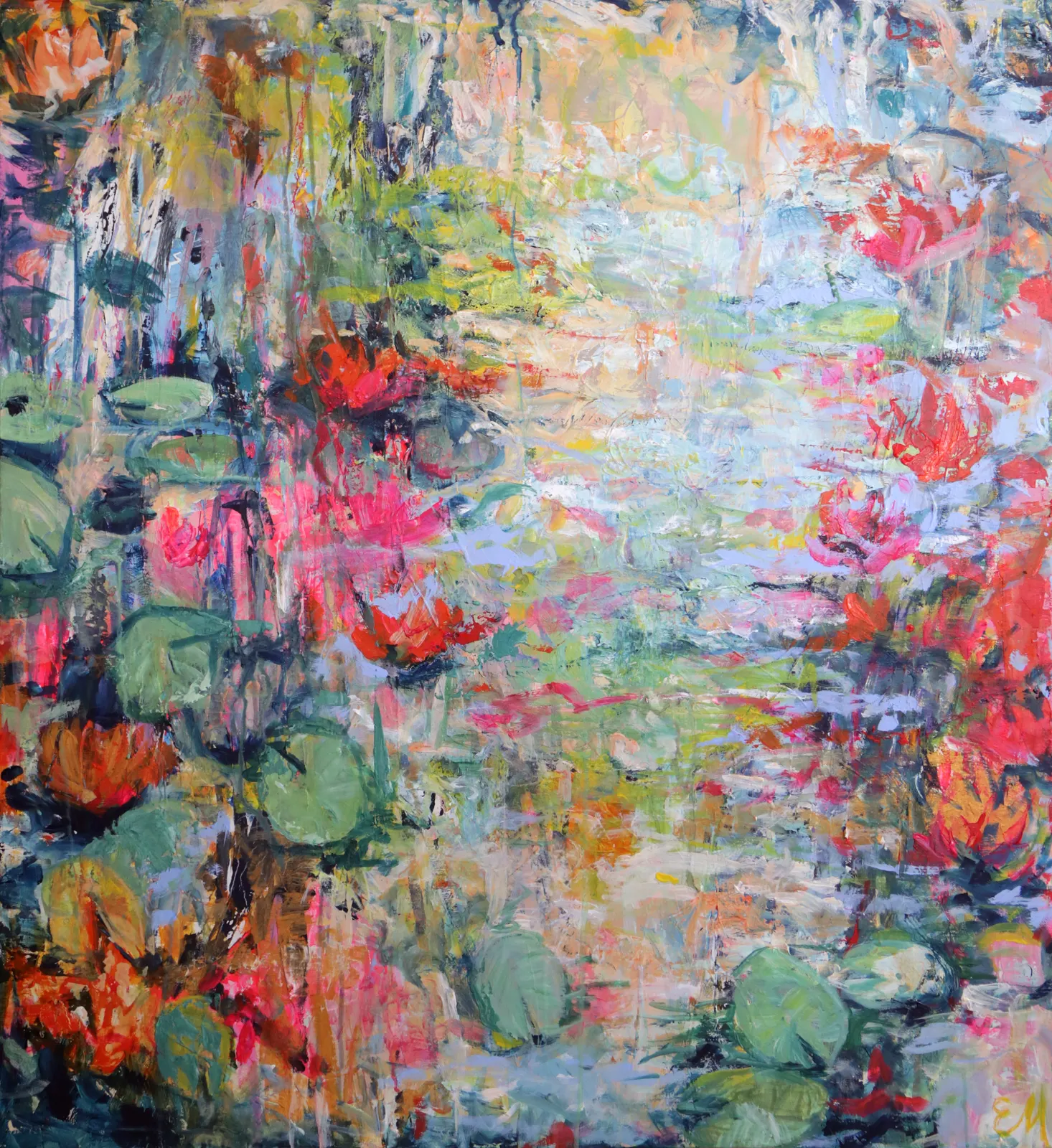 Akrylmålning Dream Lillies av Emma Malm