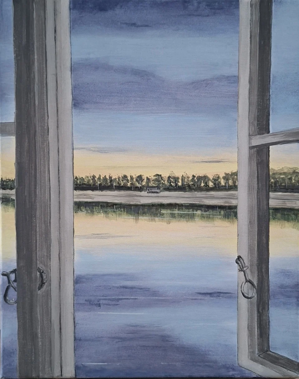 Akrylmålning A room with a view av Annmarie Ramnitz