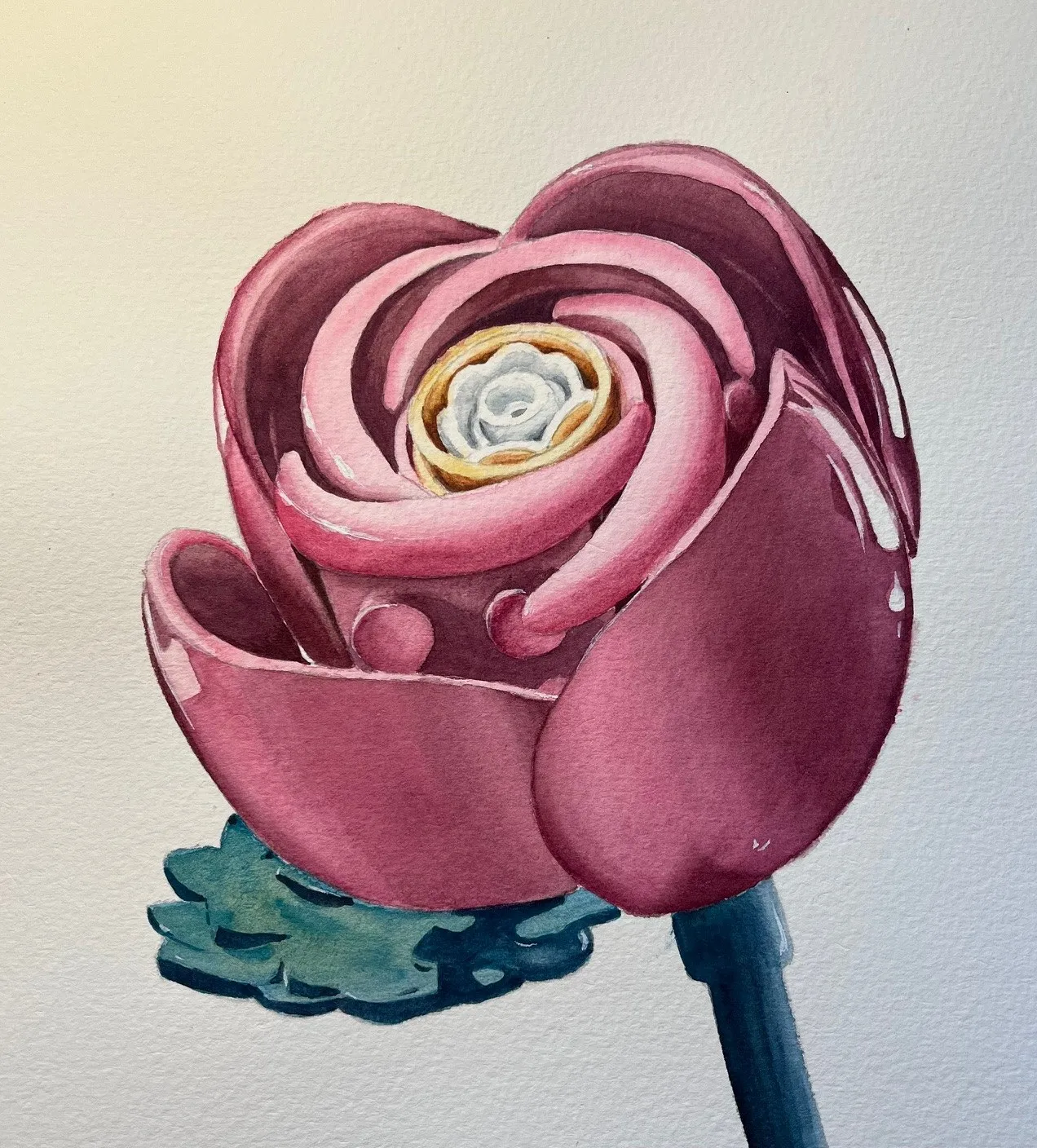 Akvarell Rosen av Maria Mikiwer