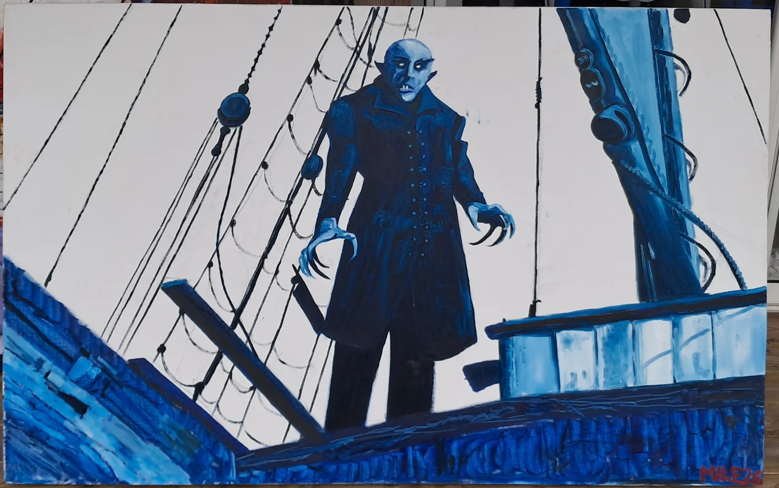 Oljemålning Nosferatu av Michael Grüllich