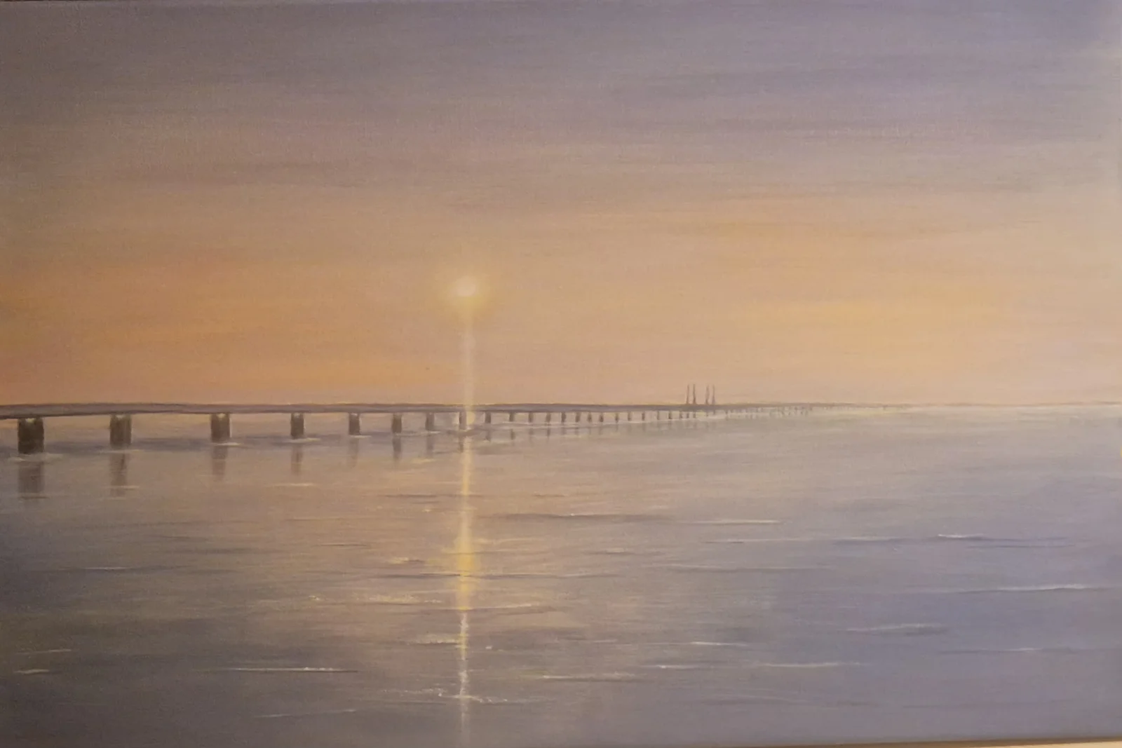 Akrylmålning Öresundsbron av Pia K. Egeriis