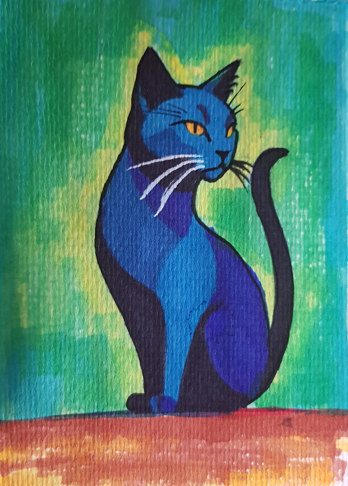 Blå katt av Jonas Pehrsson