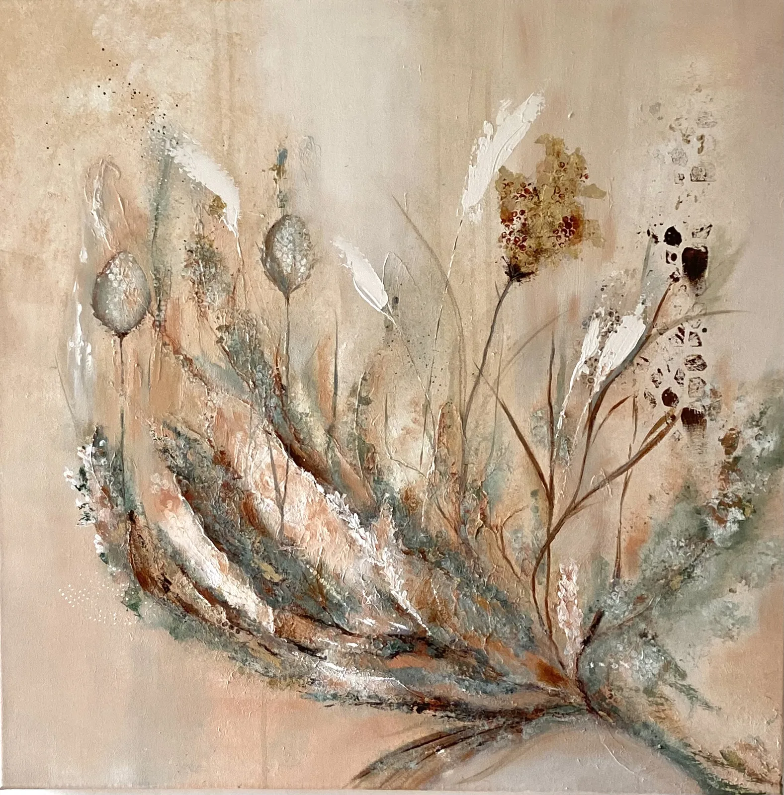 Akrylmålning Blomsterdröm av Pernilla Elmersson