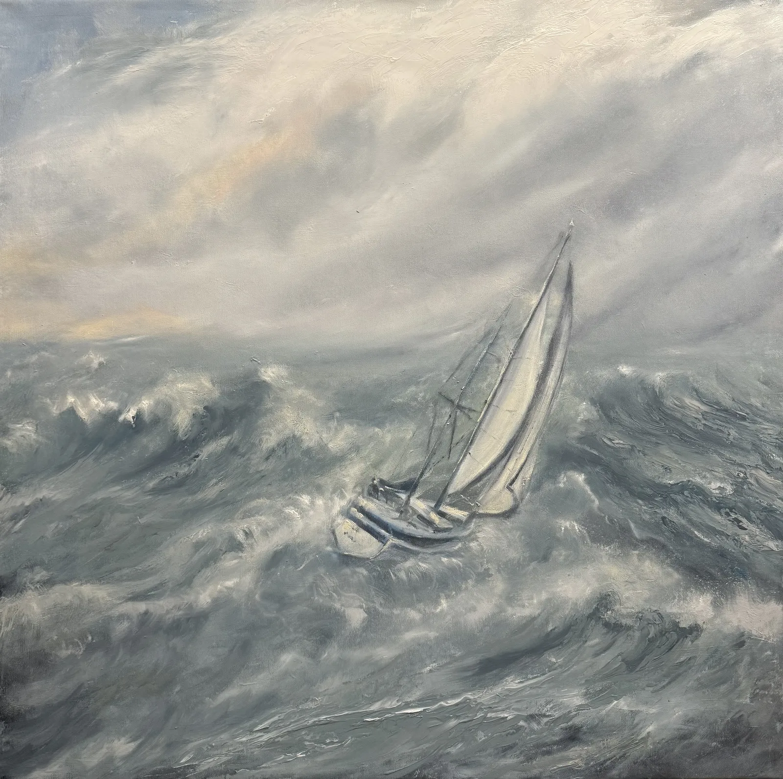 Oljemålning Endless Sea av Katarina Blomberg