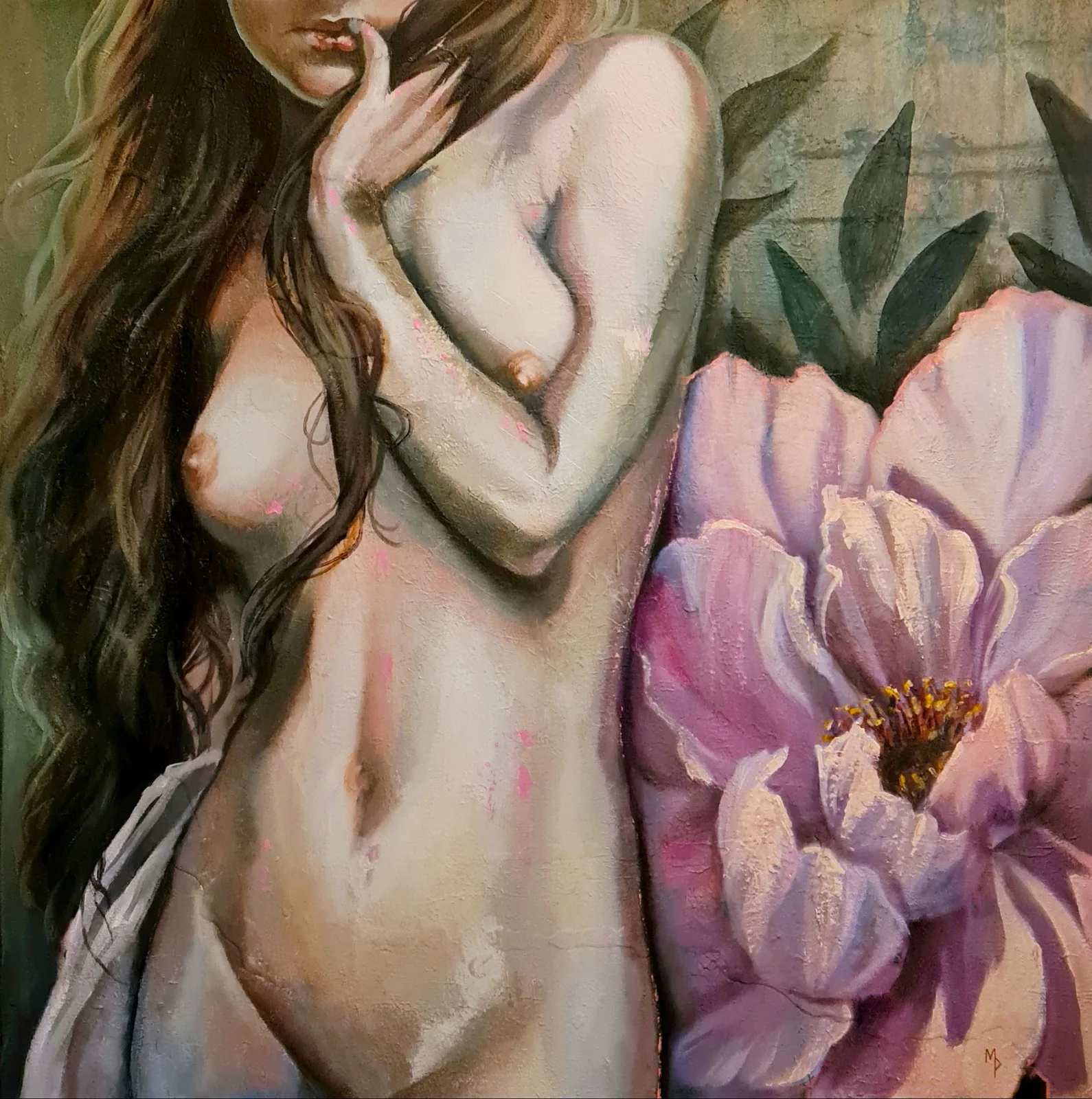 Akrylmålning - Delicate - av Mimmi MPs ArtCreations Pettersson