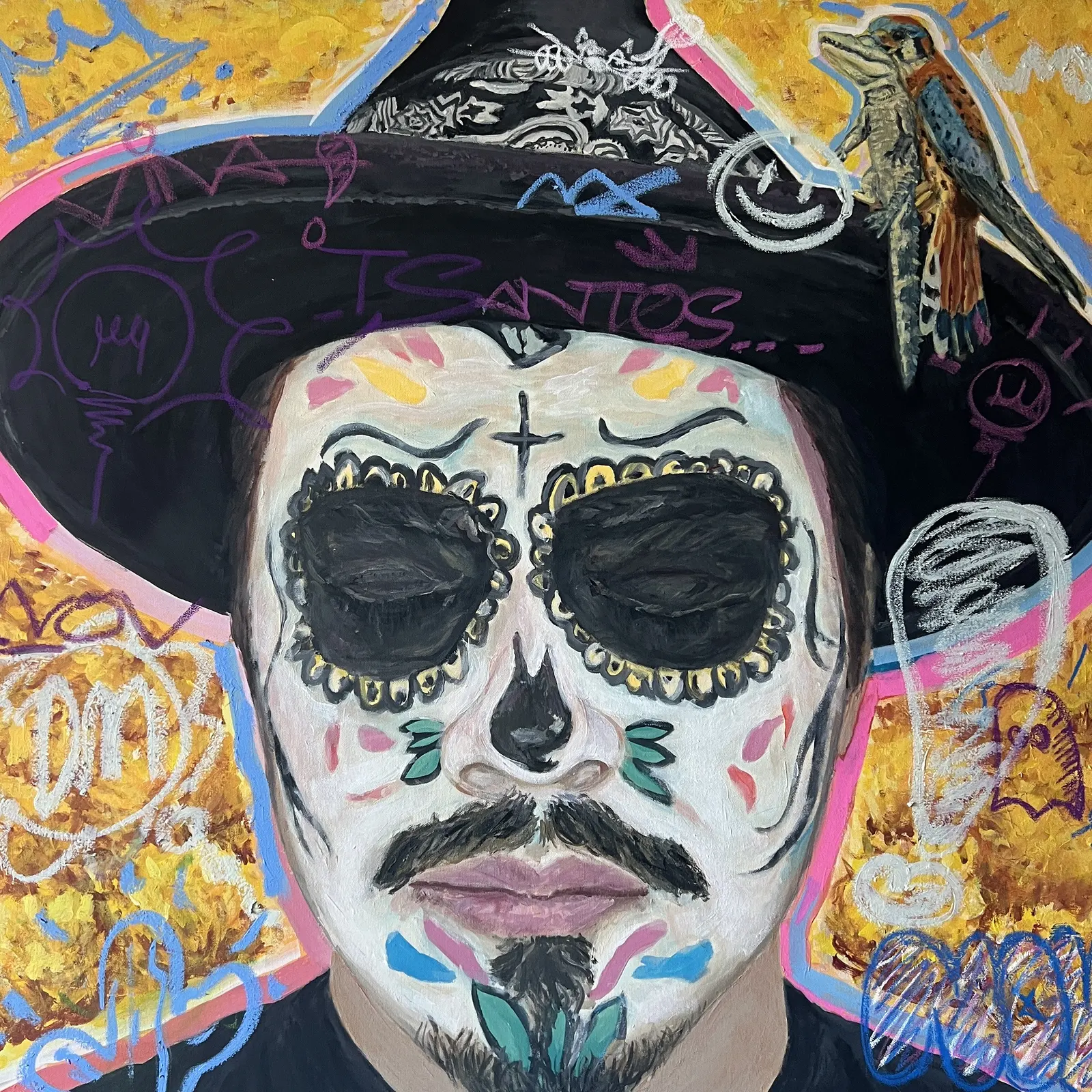 Akrylmålning Todos Santos av Victor Lemus
