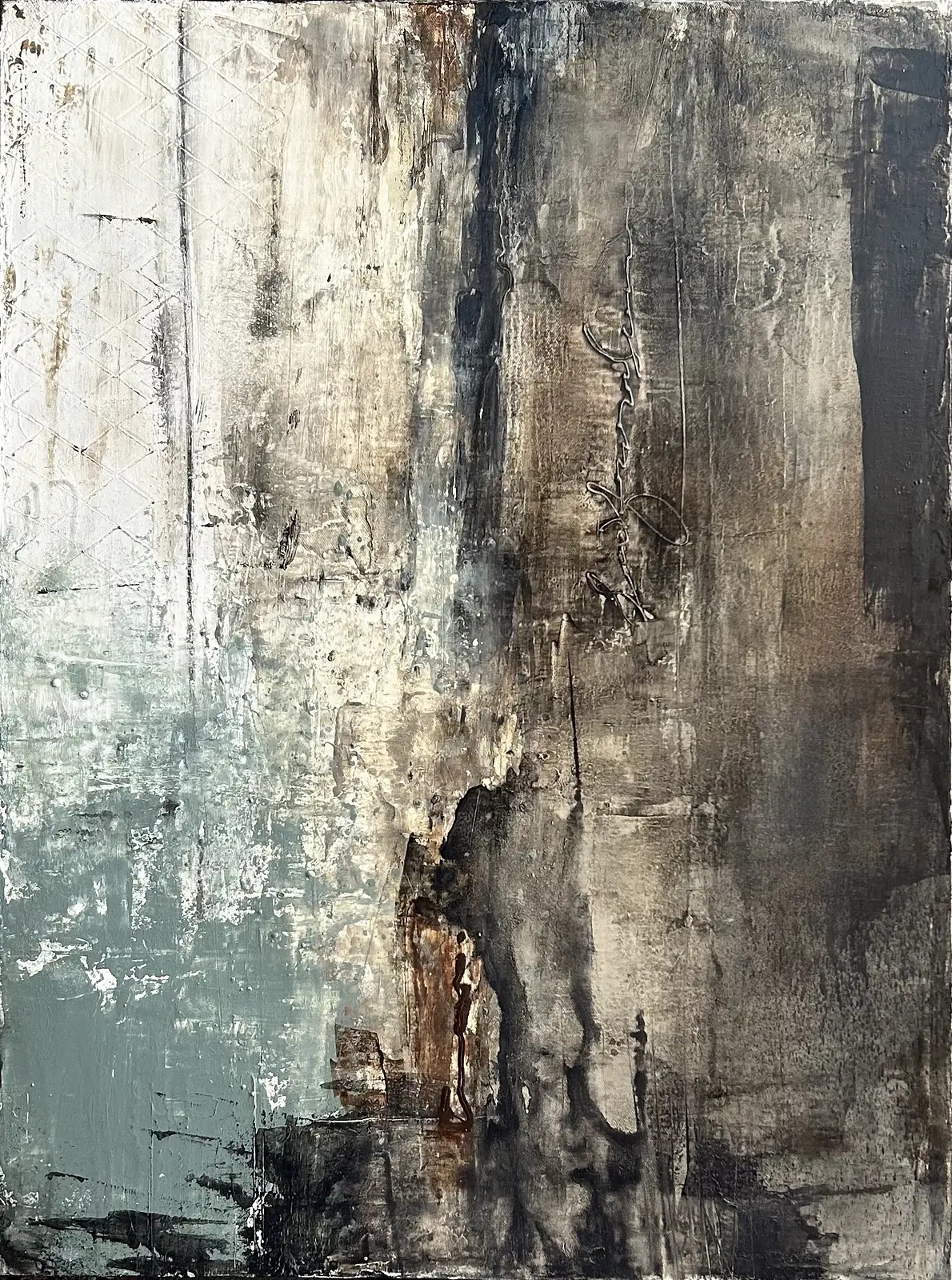 Akrylmålning Layers of memories av Camilla Nyqwist