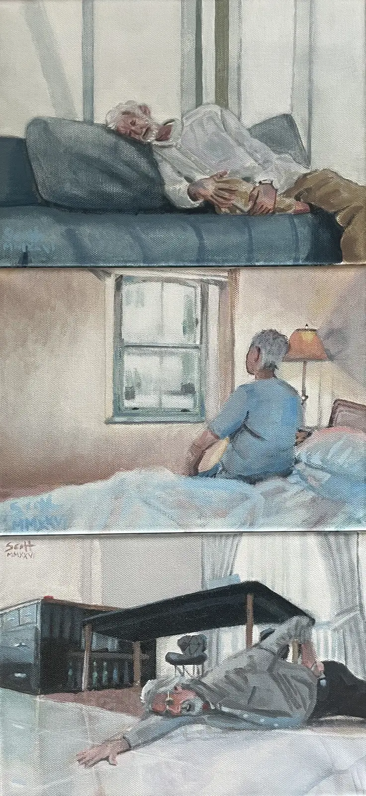 Akrylmålning Pain - Quiet Reflection - Pain av Christopher Scott