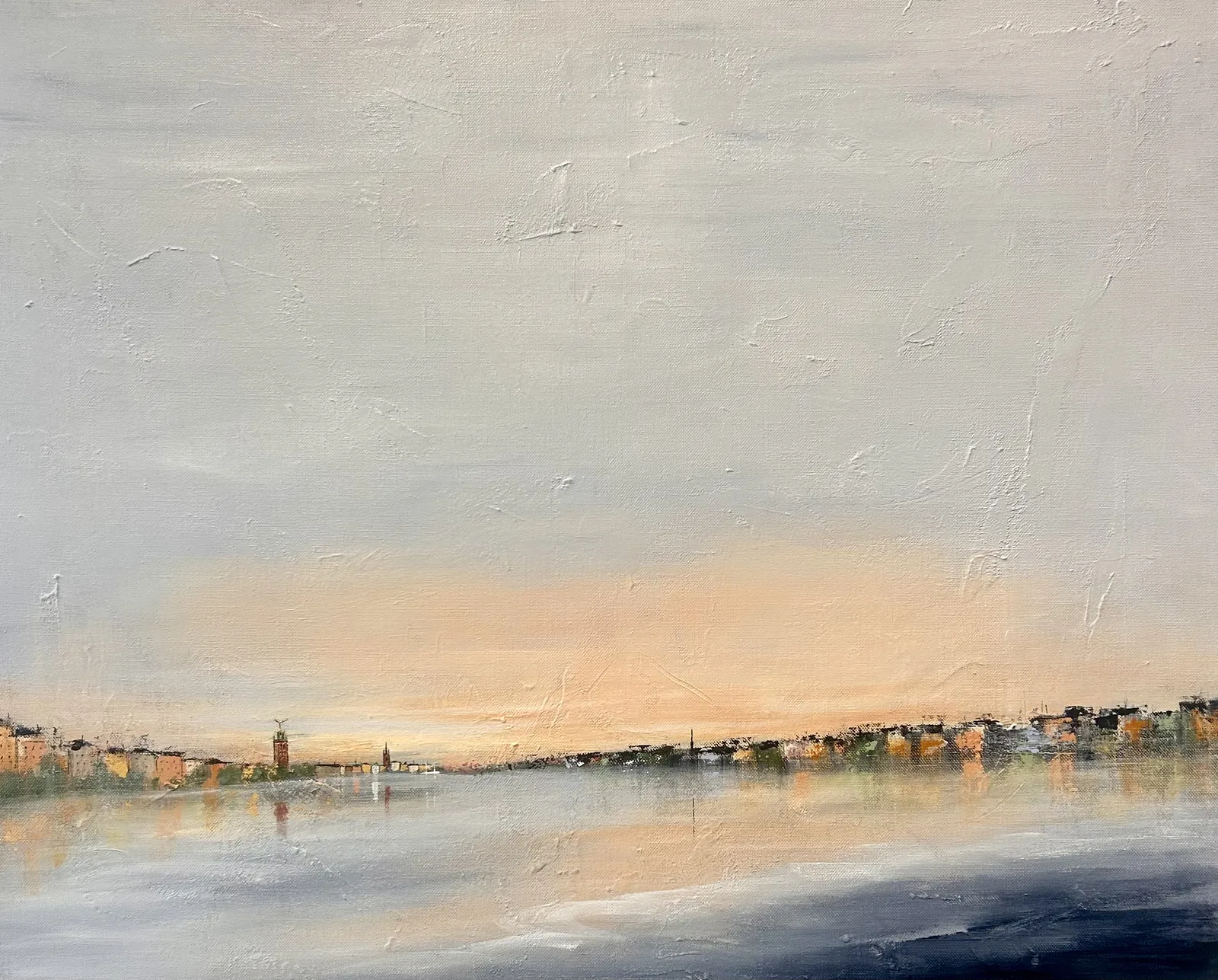 Akrylmålning Stockholms vatten av Ulrica Halling Olsson_art Stockholm