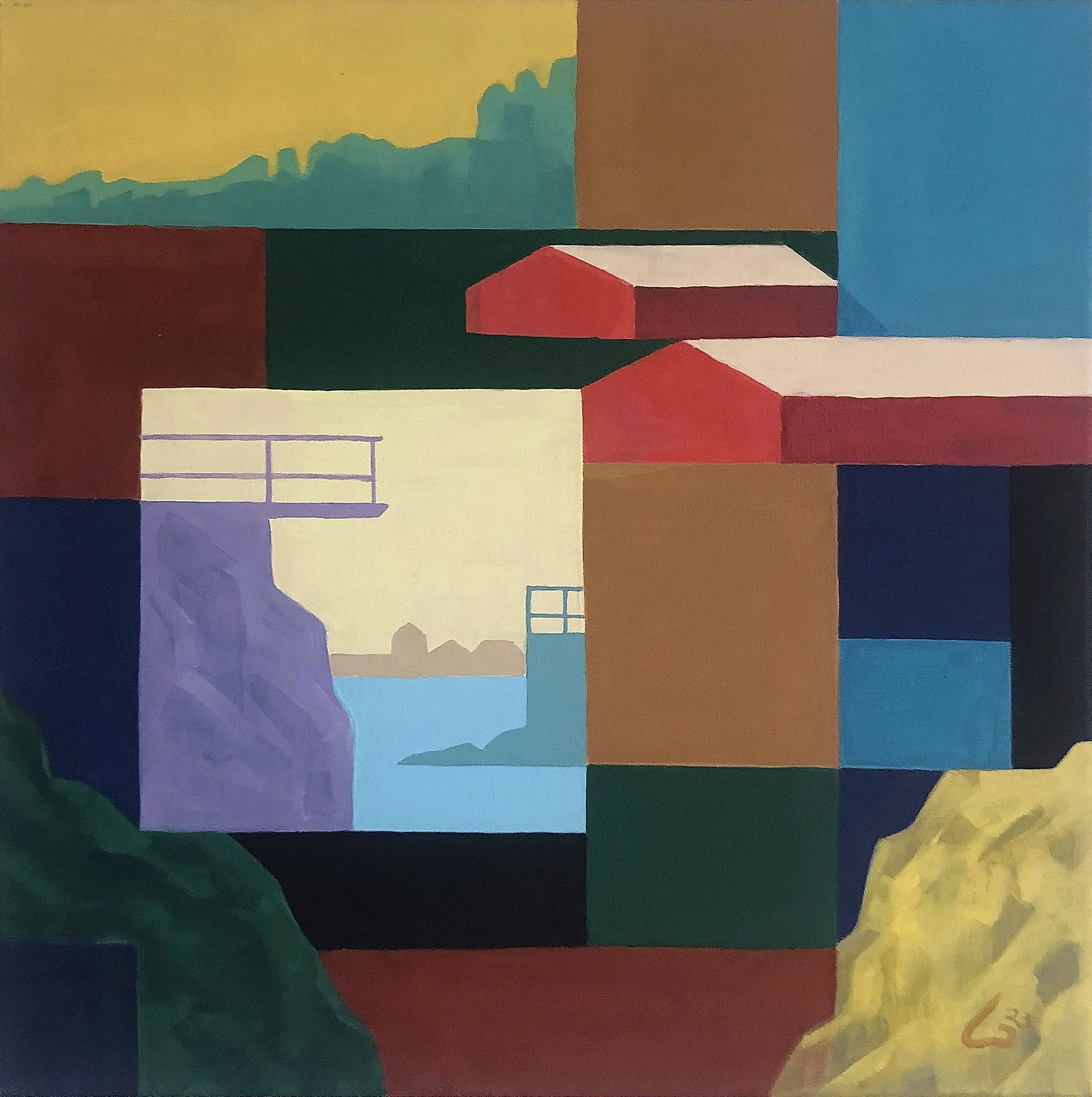 Akrylmålning Color Shapes of Sweden #1 av Yevhen Karpenko