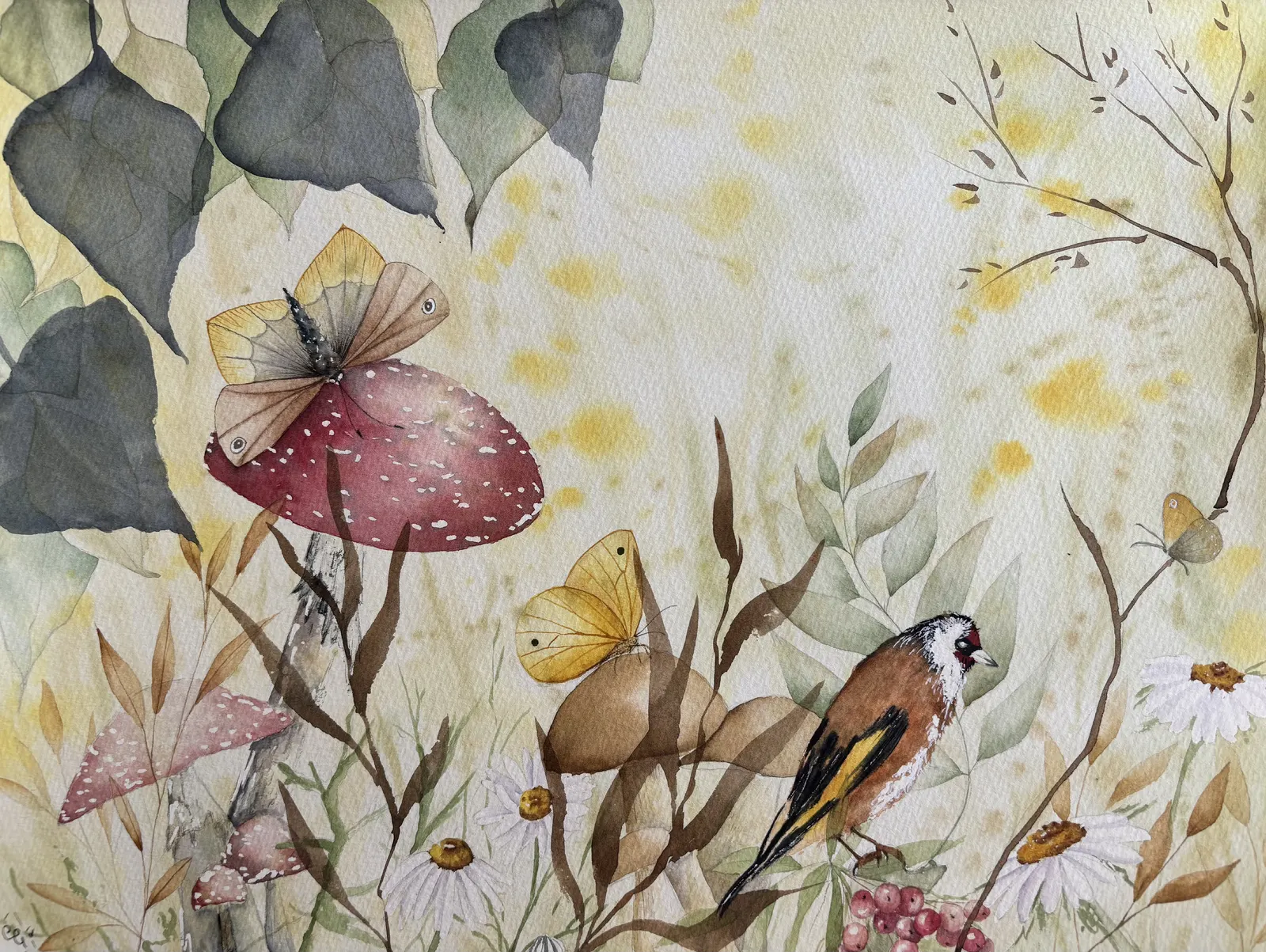 Akvarell Emozione d'autunno av Carmen Gogan