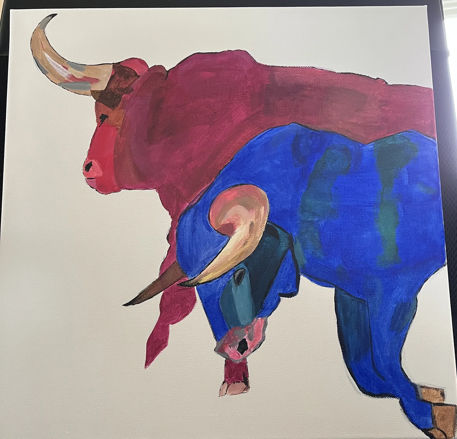 Akrylmålning Los Toros av Anne-sofie Lundgren