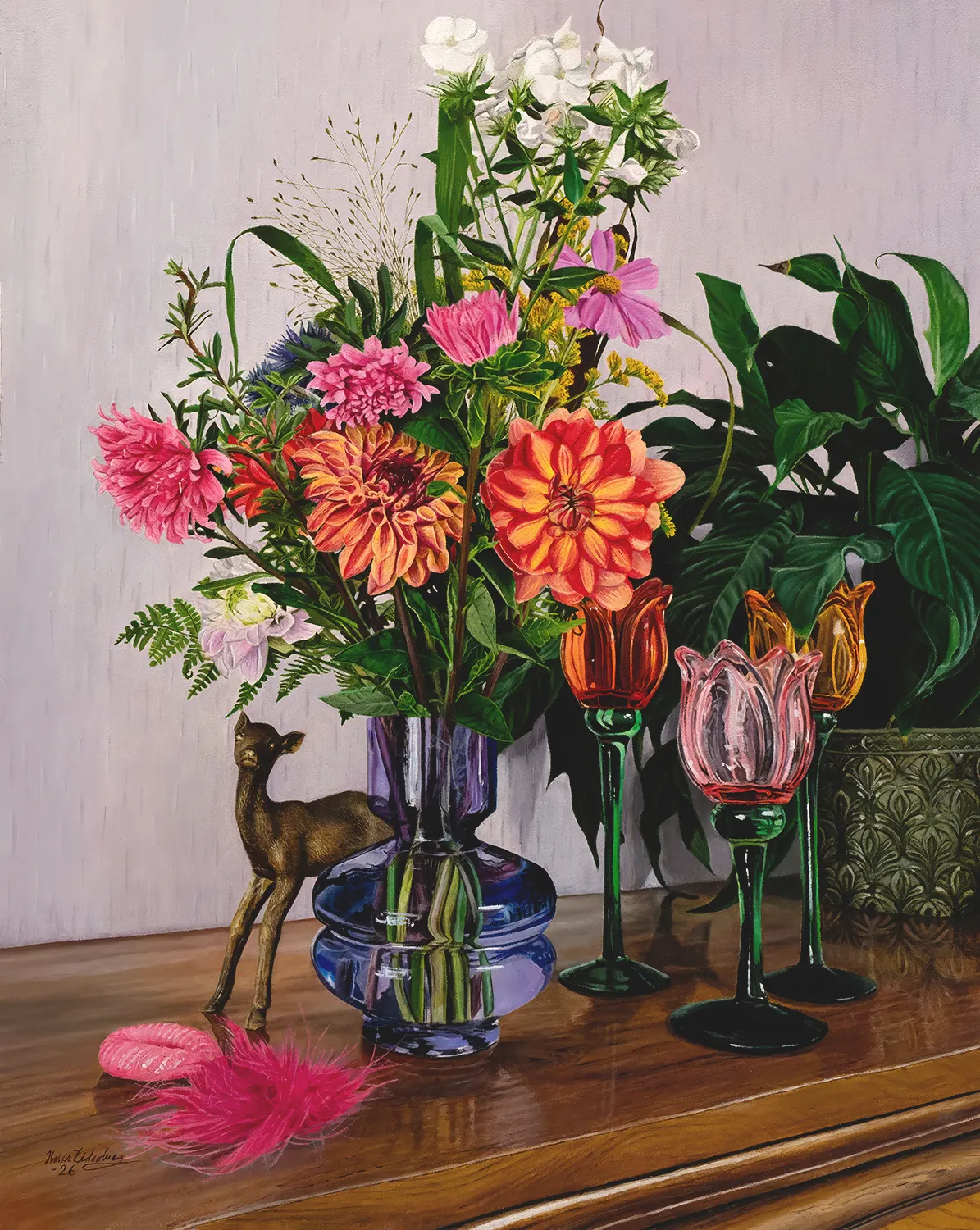 Oljemålning På chiffonjen av Helen Eidenberg