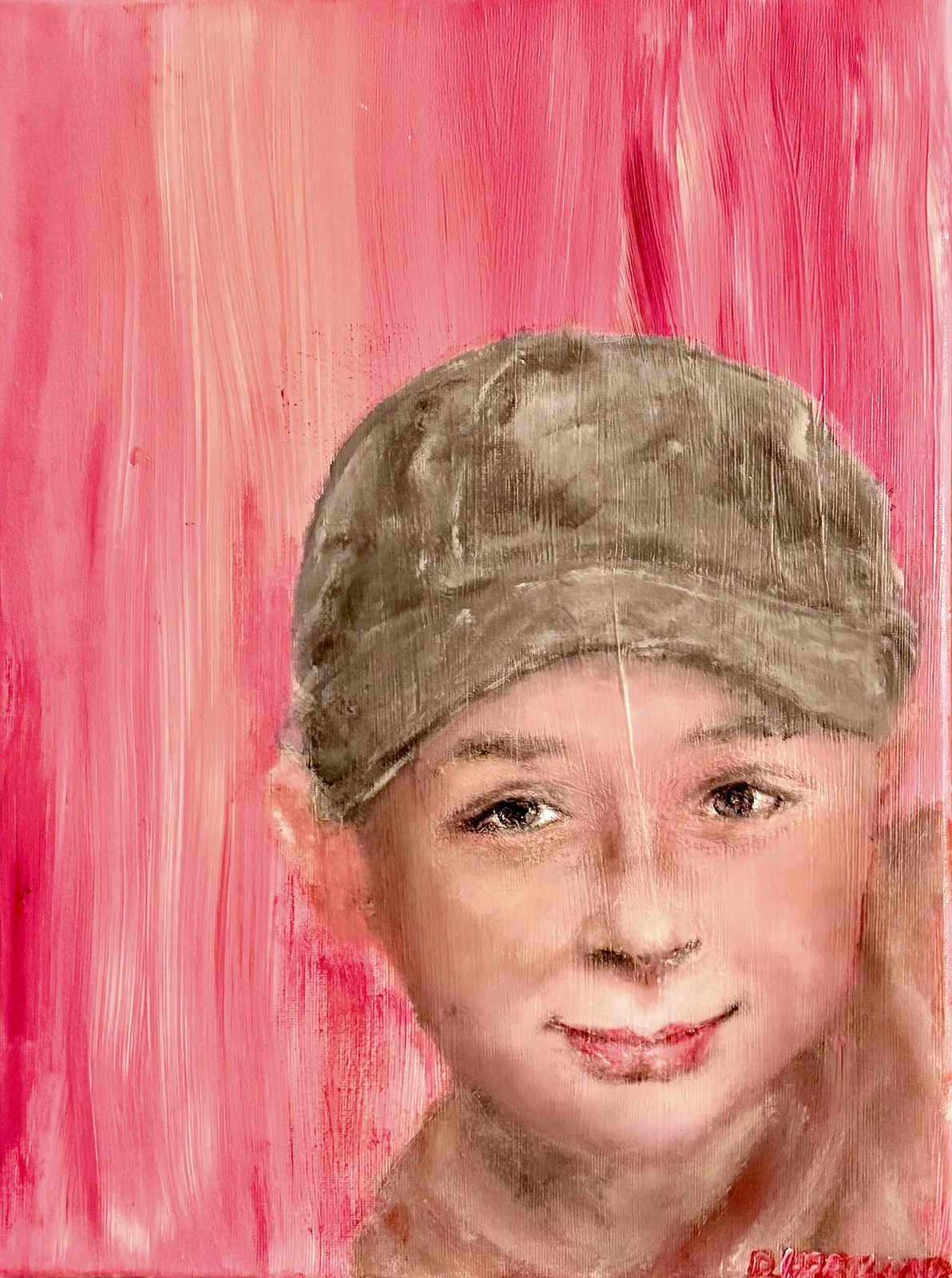 Akrylmålning Little B av Daniel Hortlund