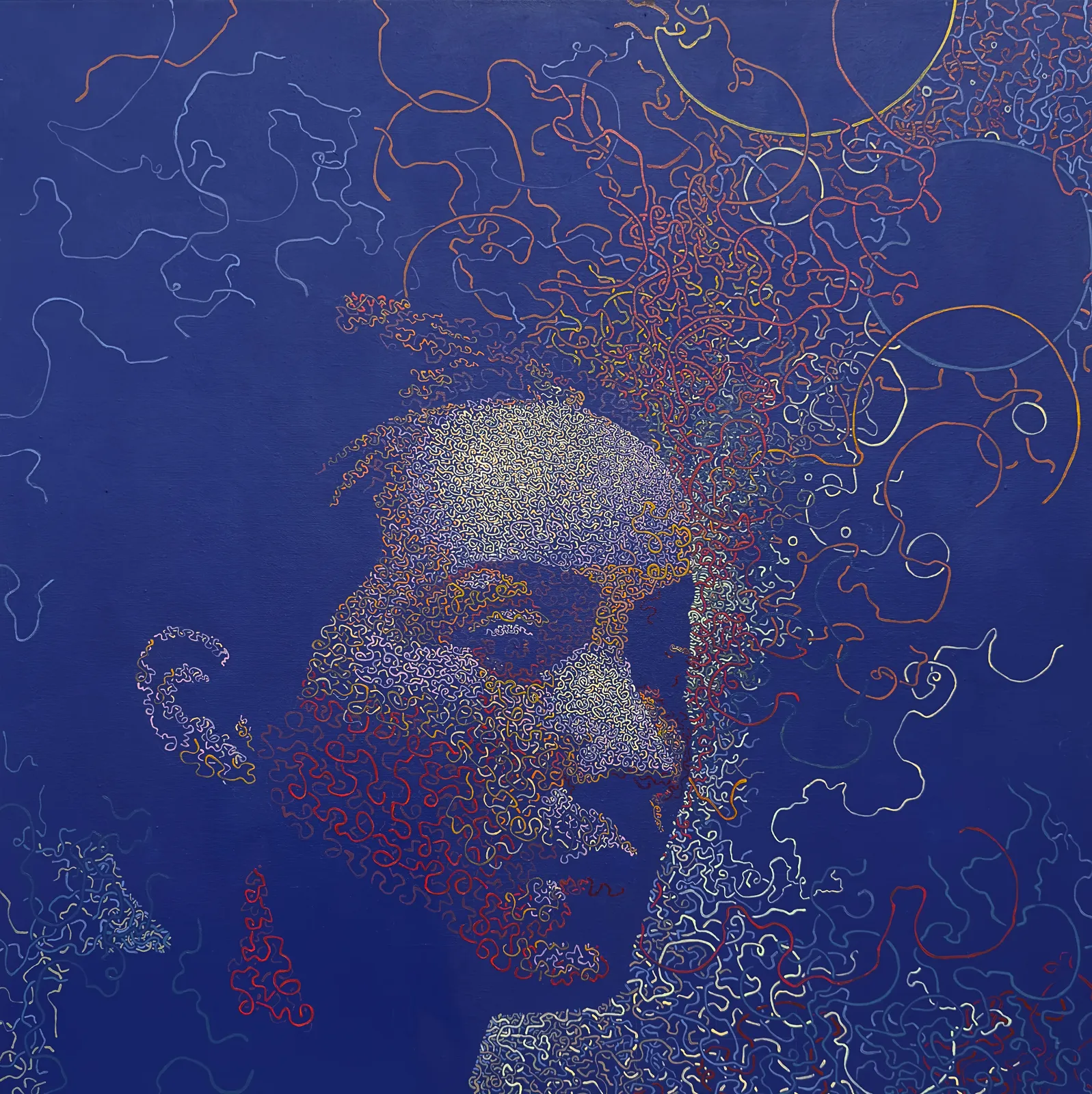 Akrylmålning Blue av Daniel Pickens
