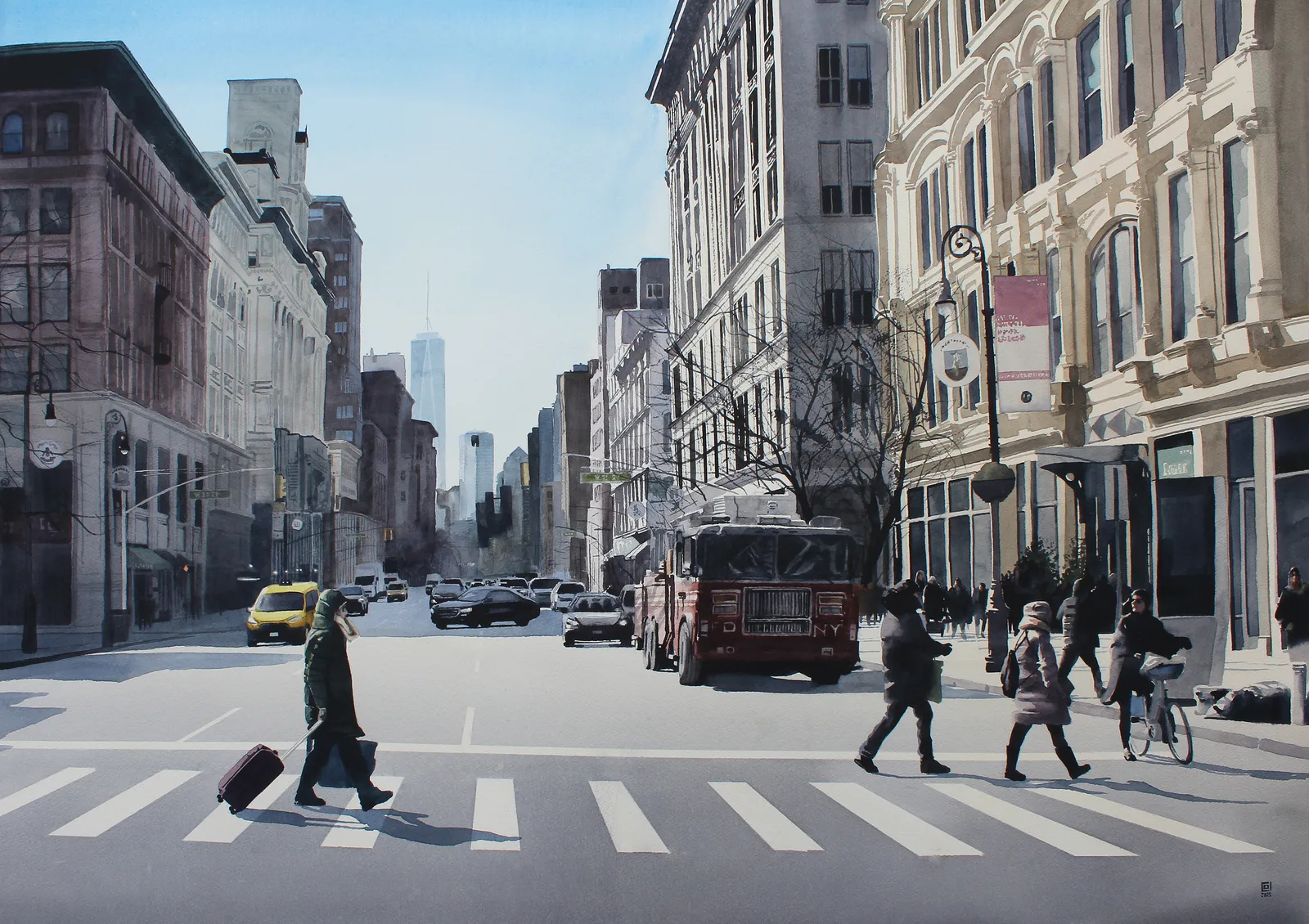 Akvarell 6th Avenue av Christian Koivumaa