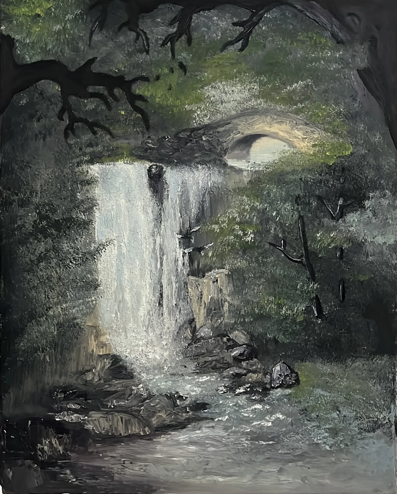 Oljemålning Silent Landscape No. 1 av Ramina Khassanova