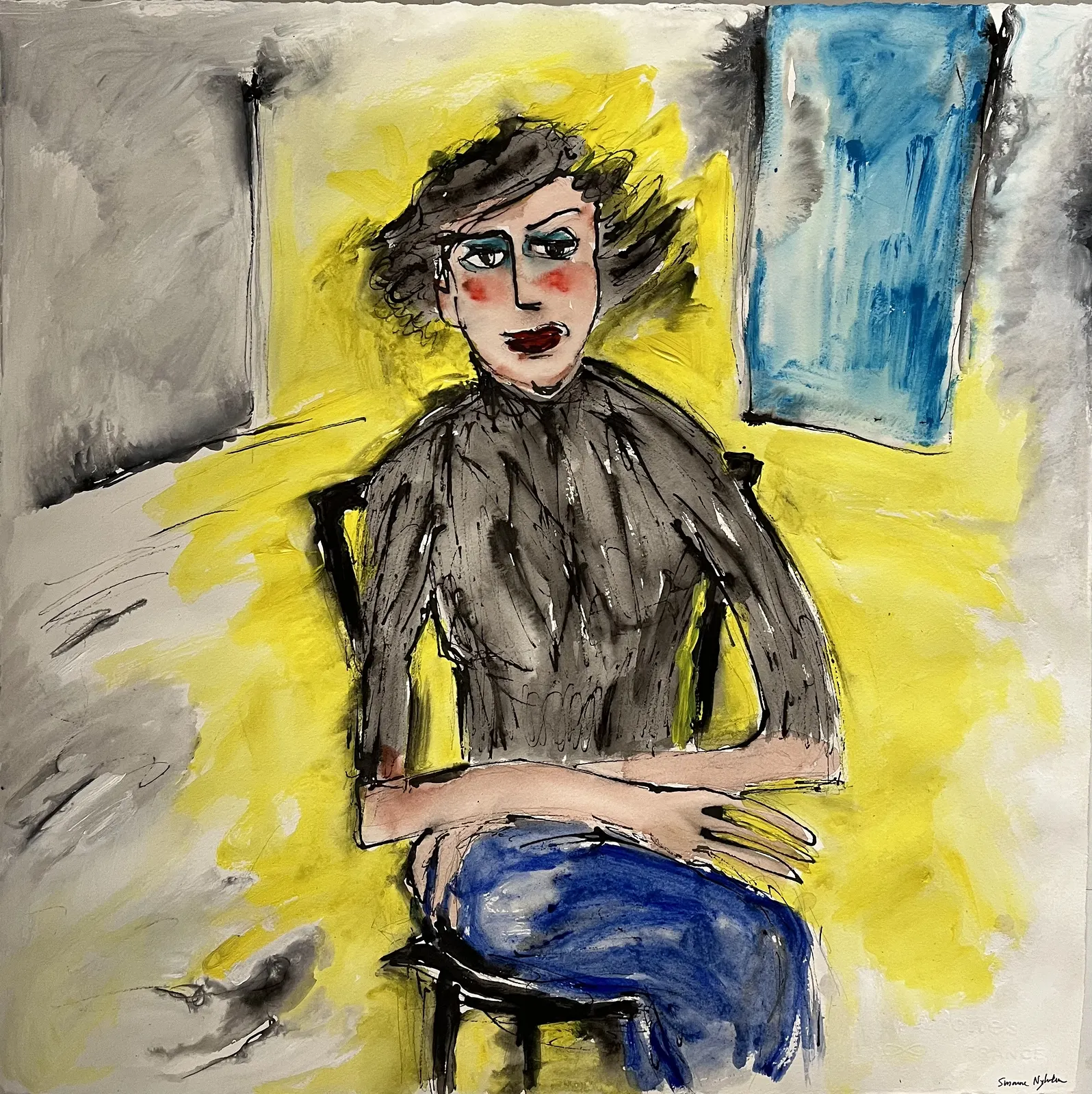 She sits, smirks, and lets the light do the talking av Susanne Nyholm