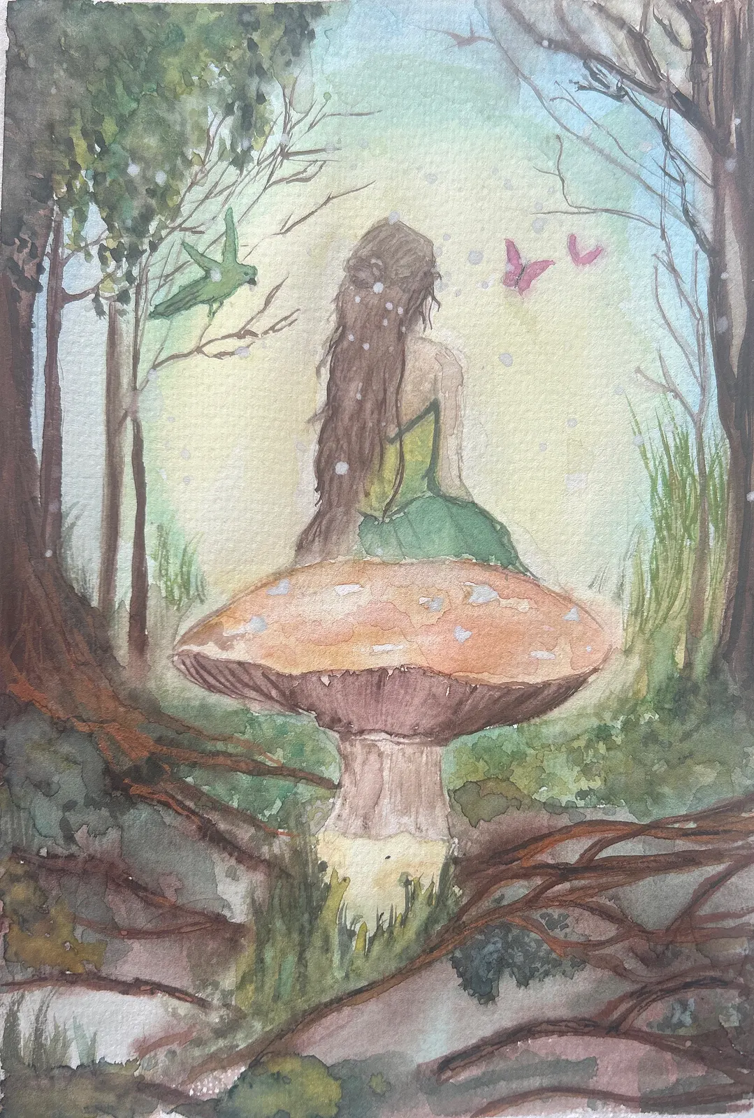 Akvarell Magic mushroom av Duvan