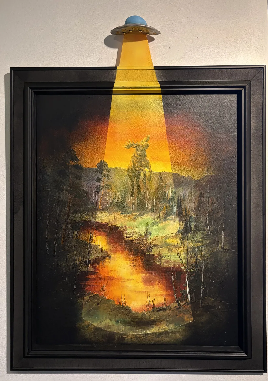 Oljemålning Beam me up! av Ola Art