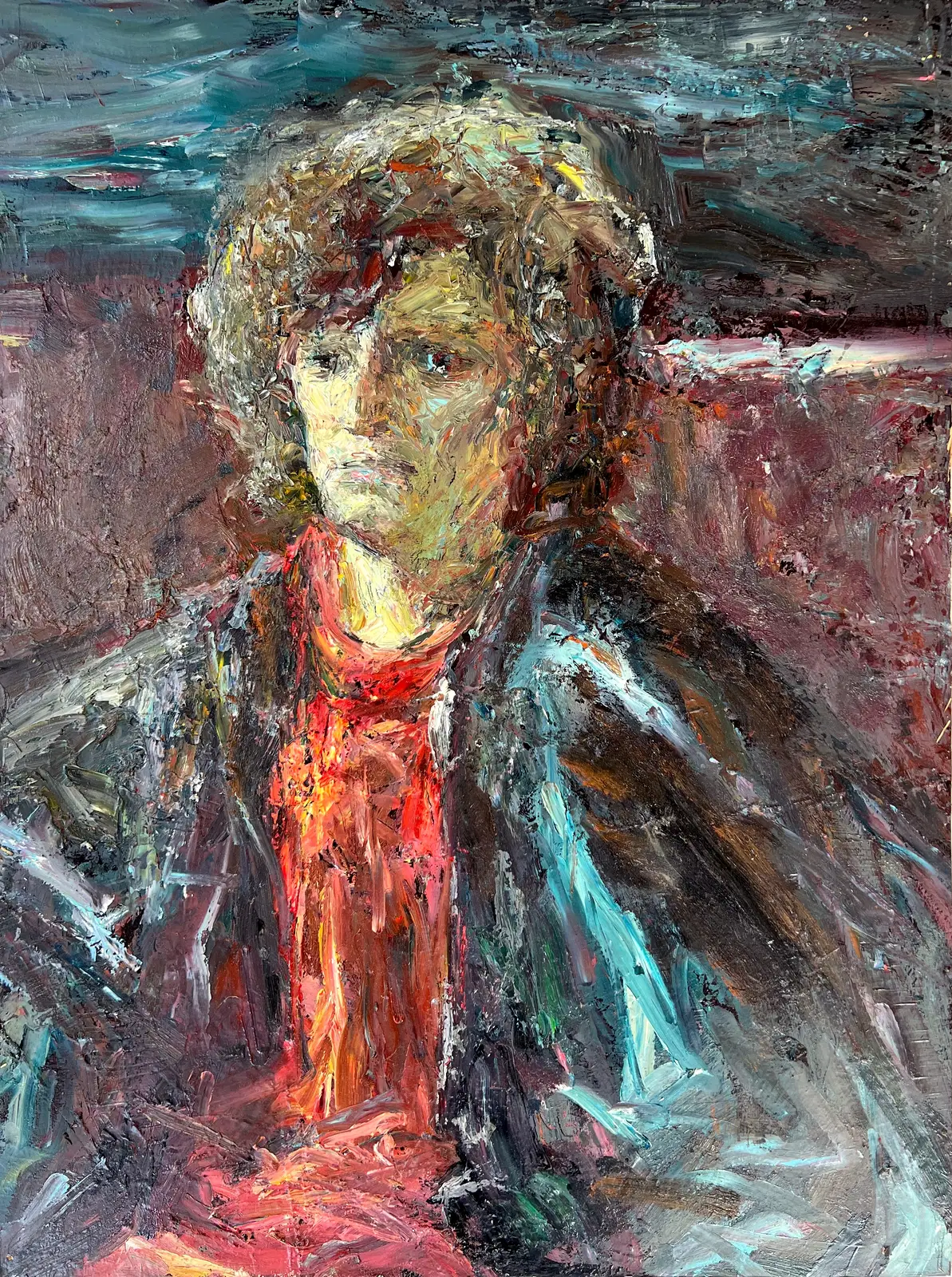 Oljemålning Portrait of the Artist av Zakhar Shevchuk