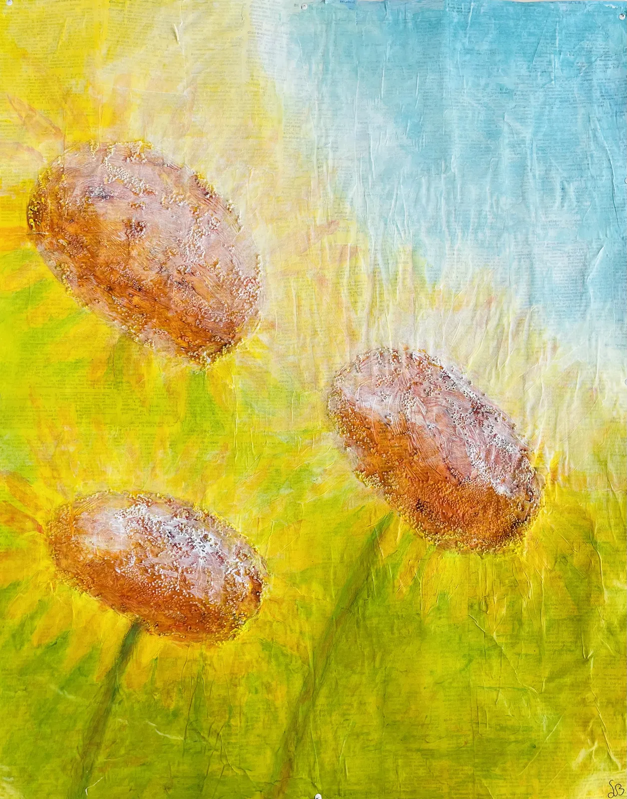 Akrylmålning Tournesol 2 av Lena Birkebo