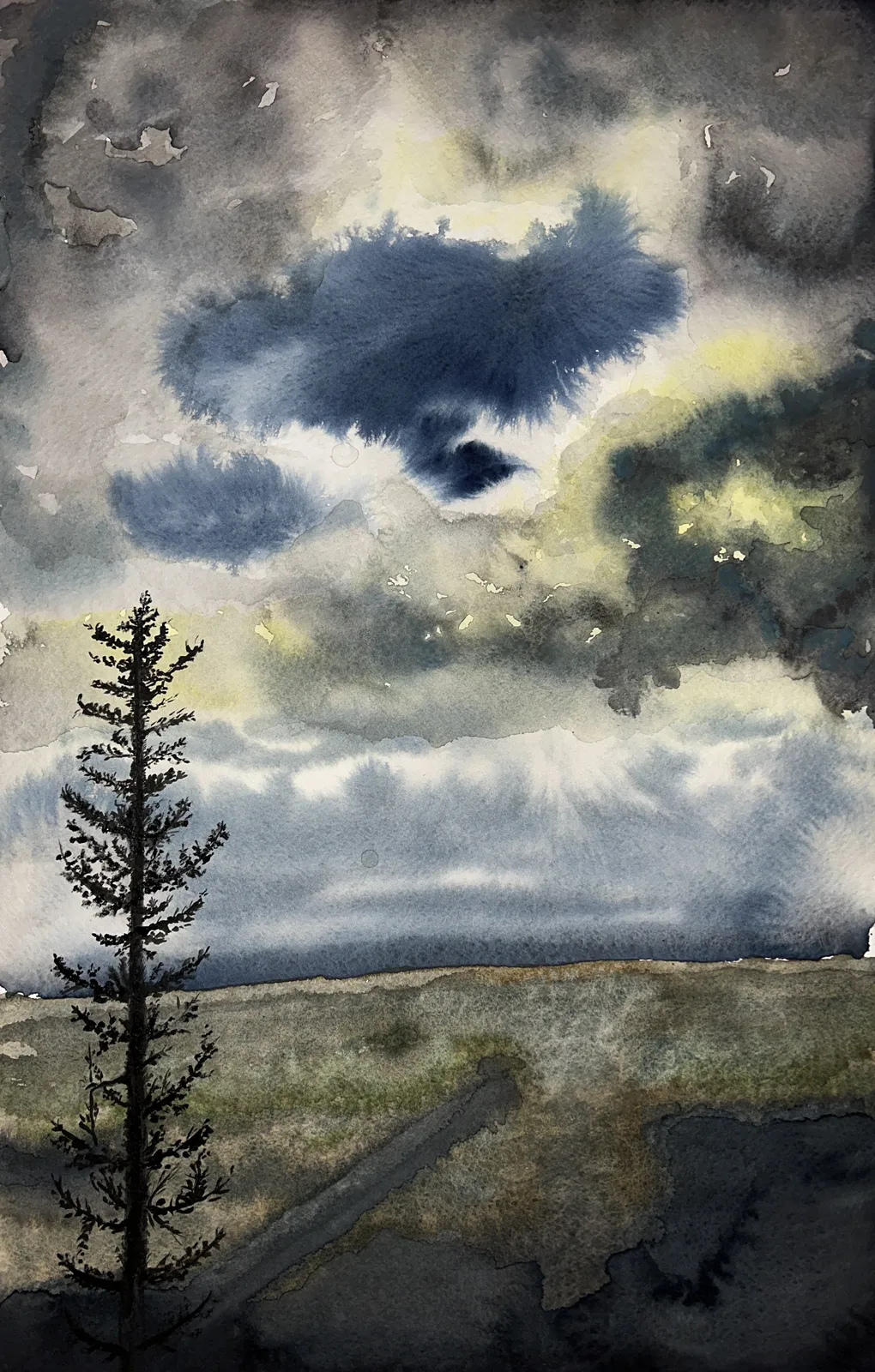 Akvarell Namnlös av Victor Edström