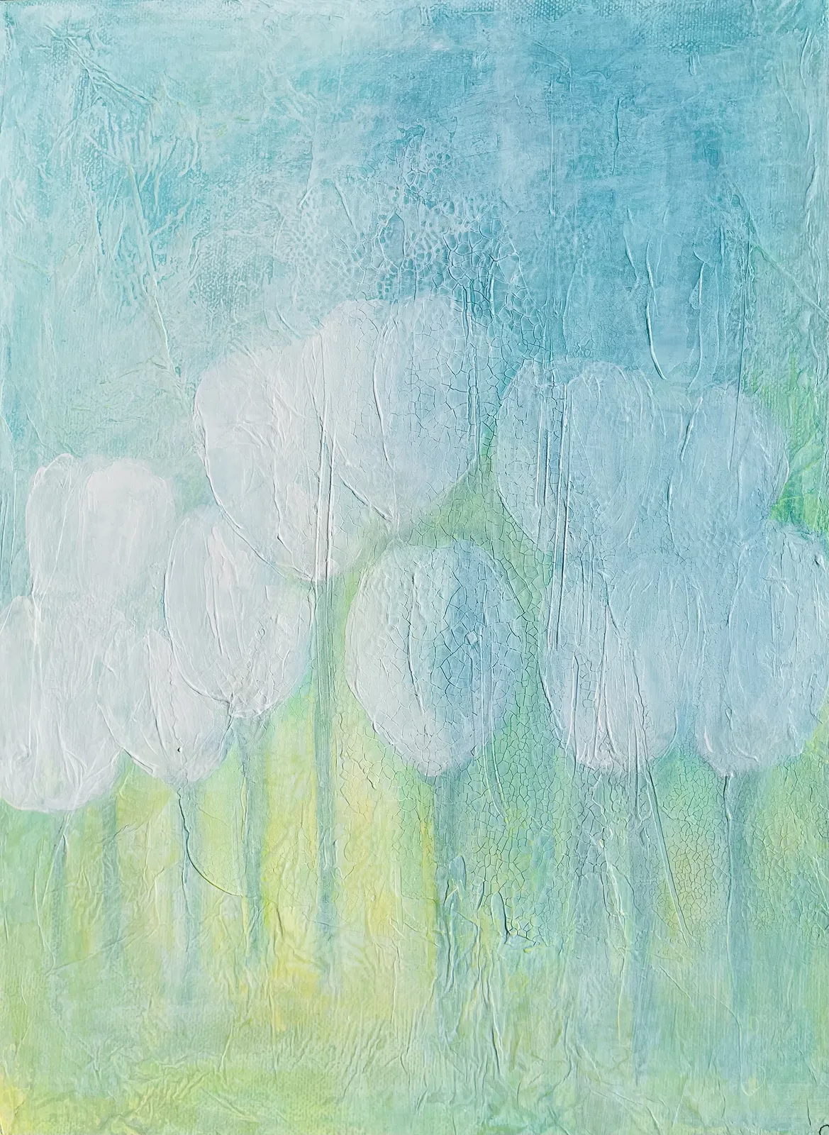 Akrylmålning Tulpaner i blomm 2 av Lena Birkebo