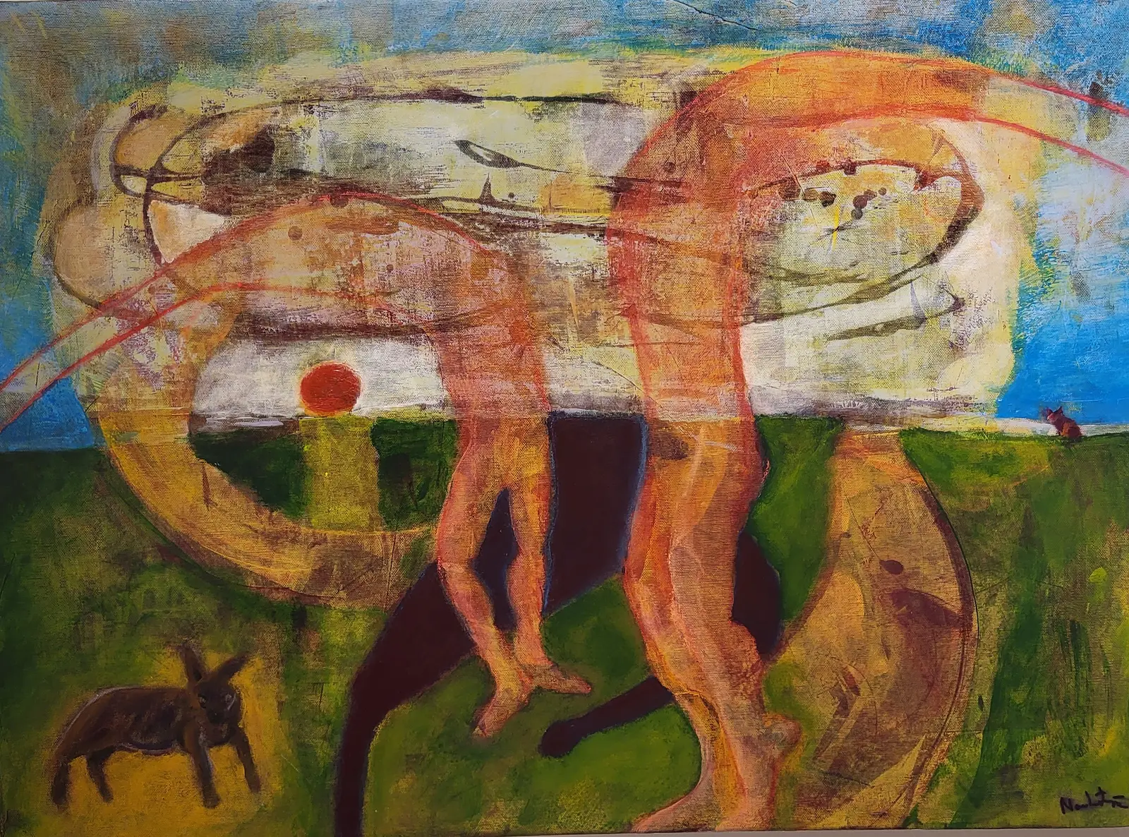 Akrylmålning Sommarnattens leende av Erik Nordström